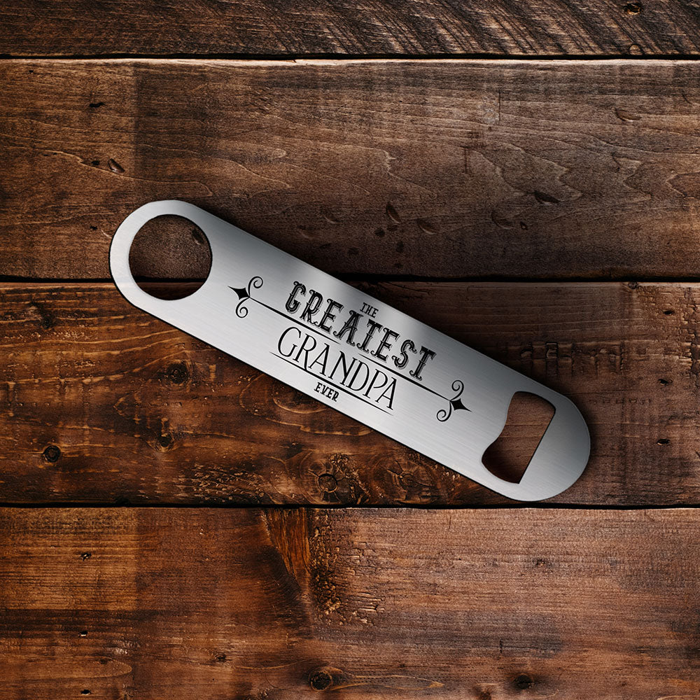 Trend Setters Original (The Greatest Dad Ever) Personalized Metal Bar Blade Bottle Opener MBB069