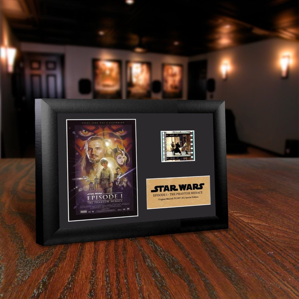 Star Wars Episode I The Phantom Menace Minicell FilmCells Framed Desktop Presentation USFC2407