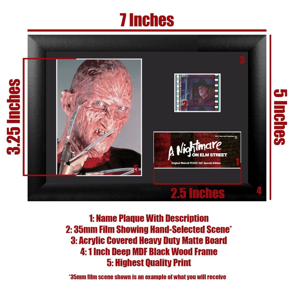 A Nightmare On Elm Street (Freddy Close Up) Minicell FilmCells Framed Desktop Presentation USFC5515