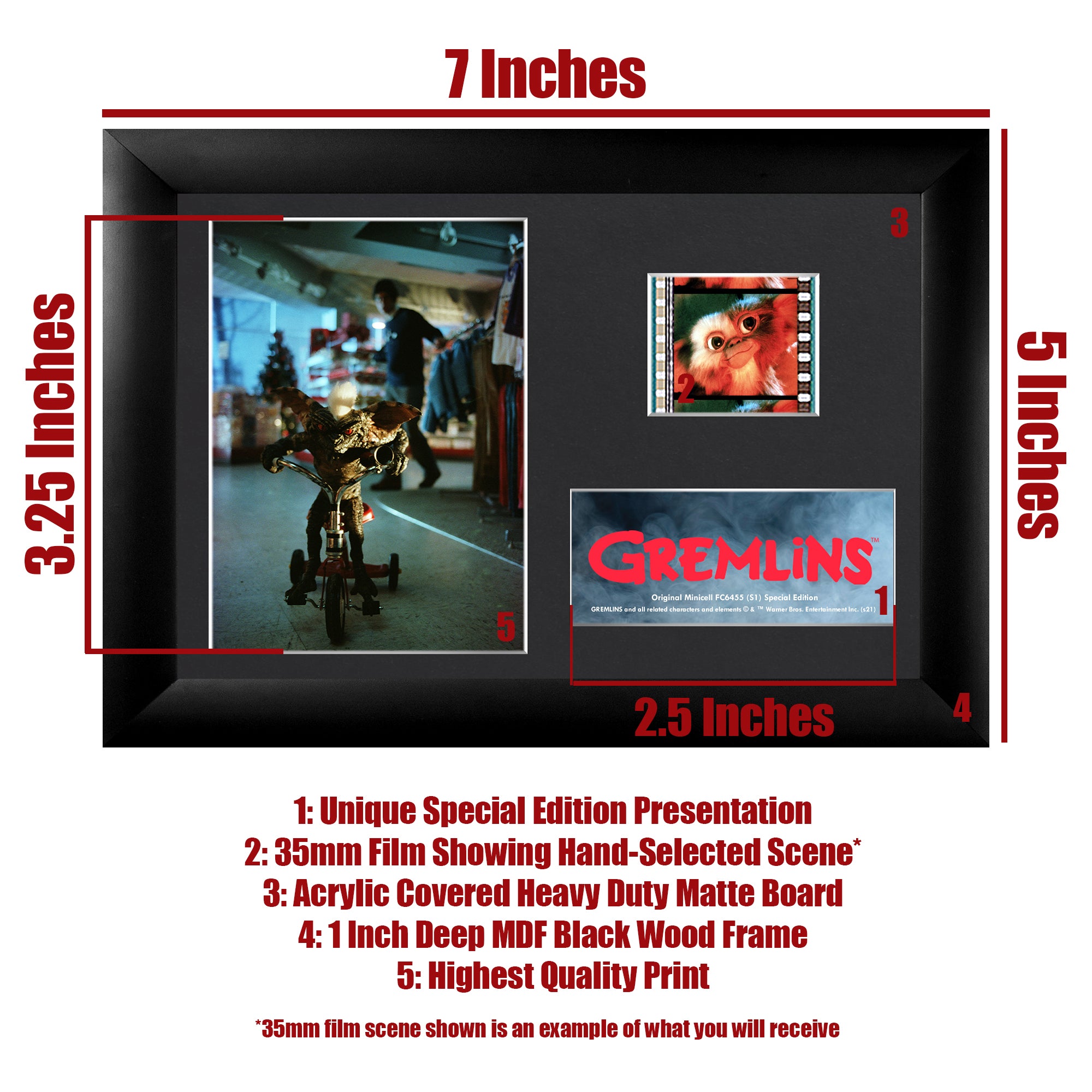 Gremlins (Stripe) Minicell FilmCells Framed Desktop Presentation USFC6455