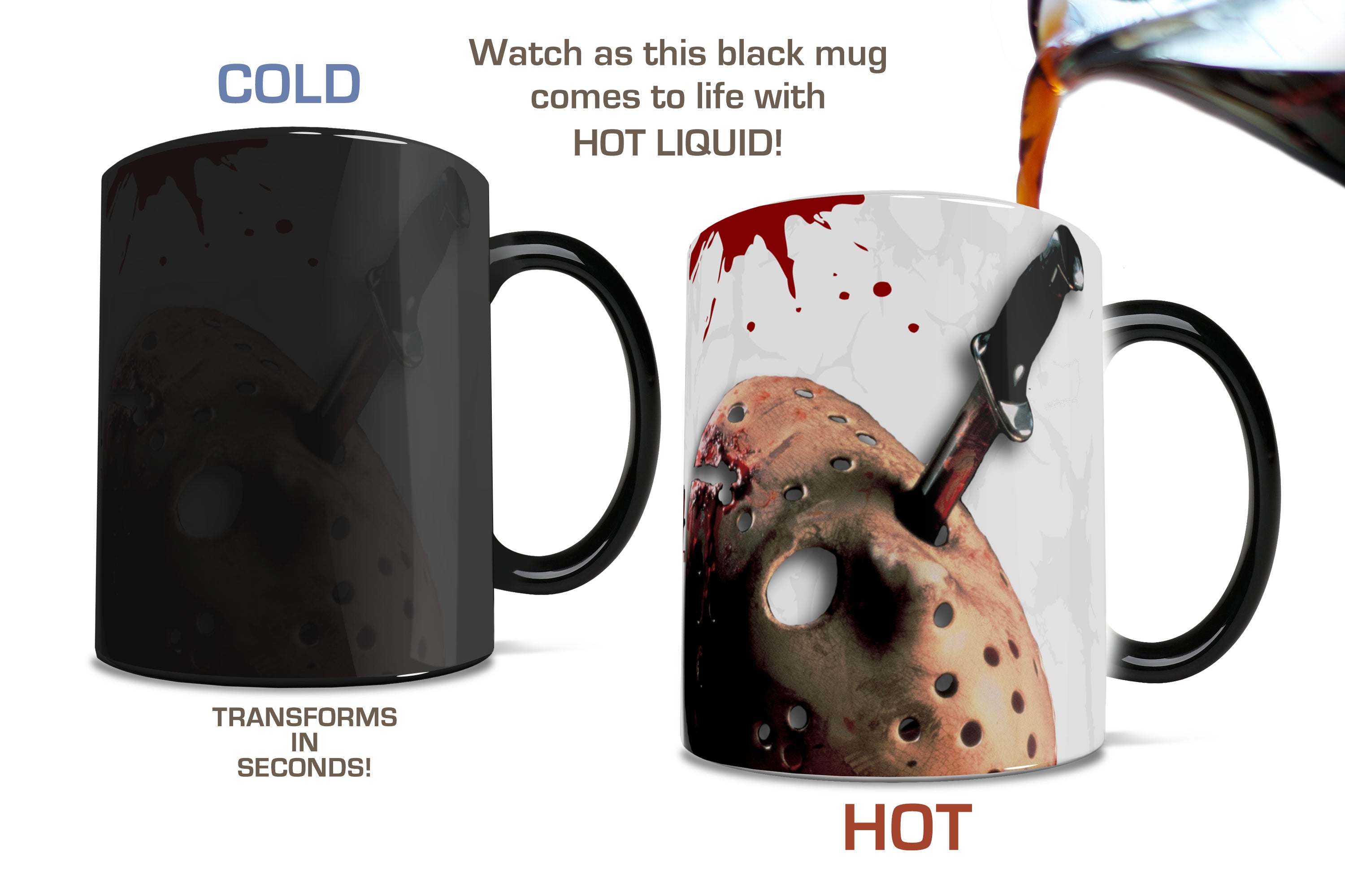 Friday the 13th (Blood Splatter) Morphing Mugs® Heat-Sensitive Mug MMUG019