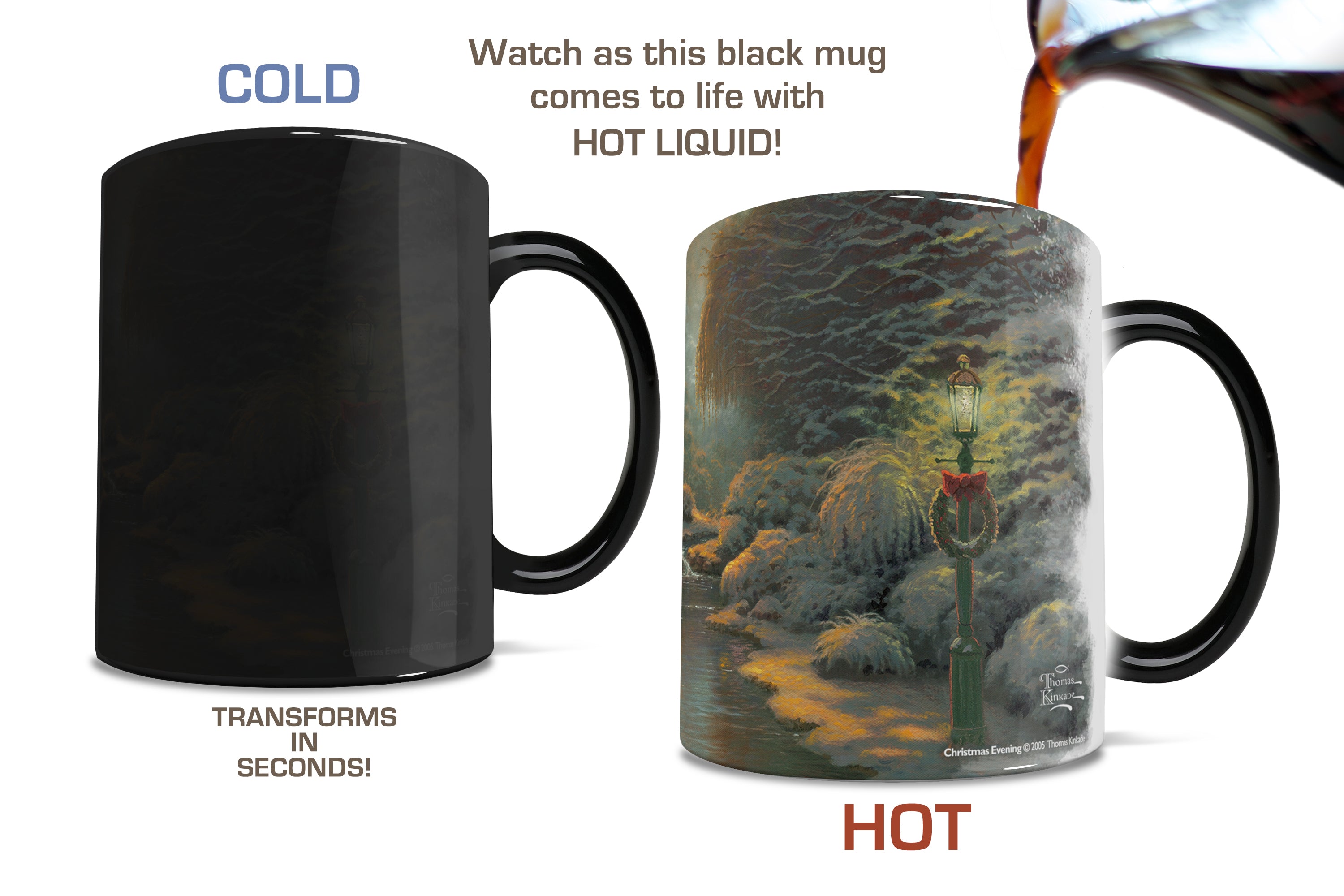 Thomas Kinkade Studios (Christmas Evening) Morphing Mugs® Heat-Sensitive Mug MMUG041