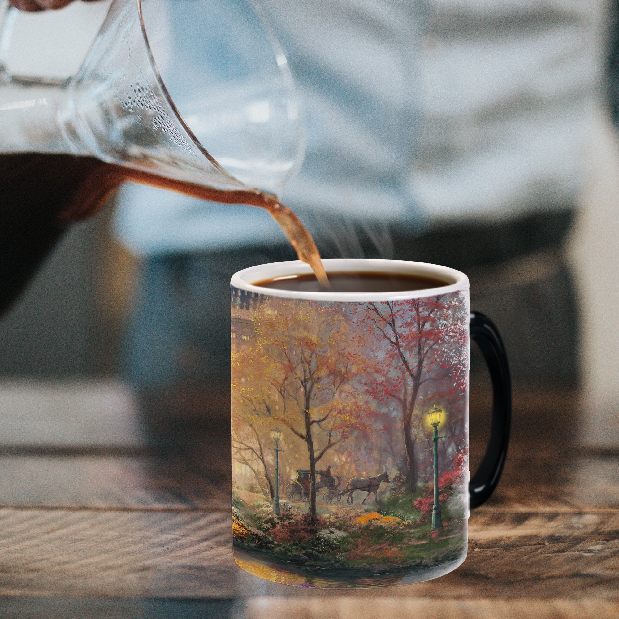 Thomas Kinkade Studios (Central Park in the Fall) Morphing Mugs® Heat-Sensitive Mug MMUG042