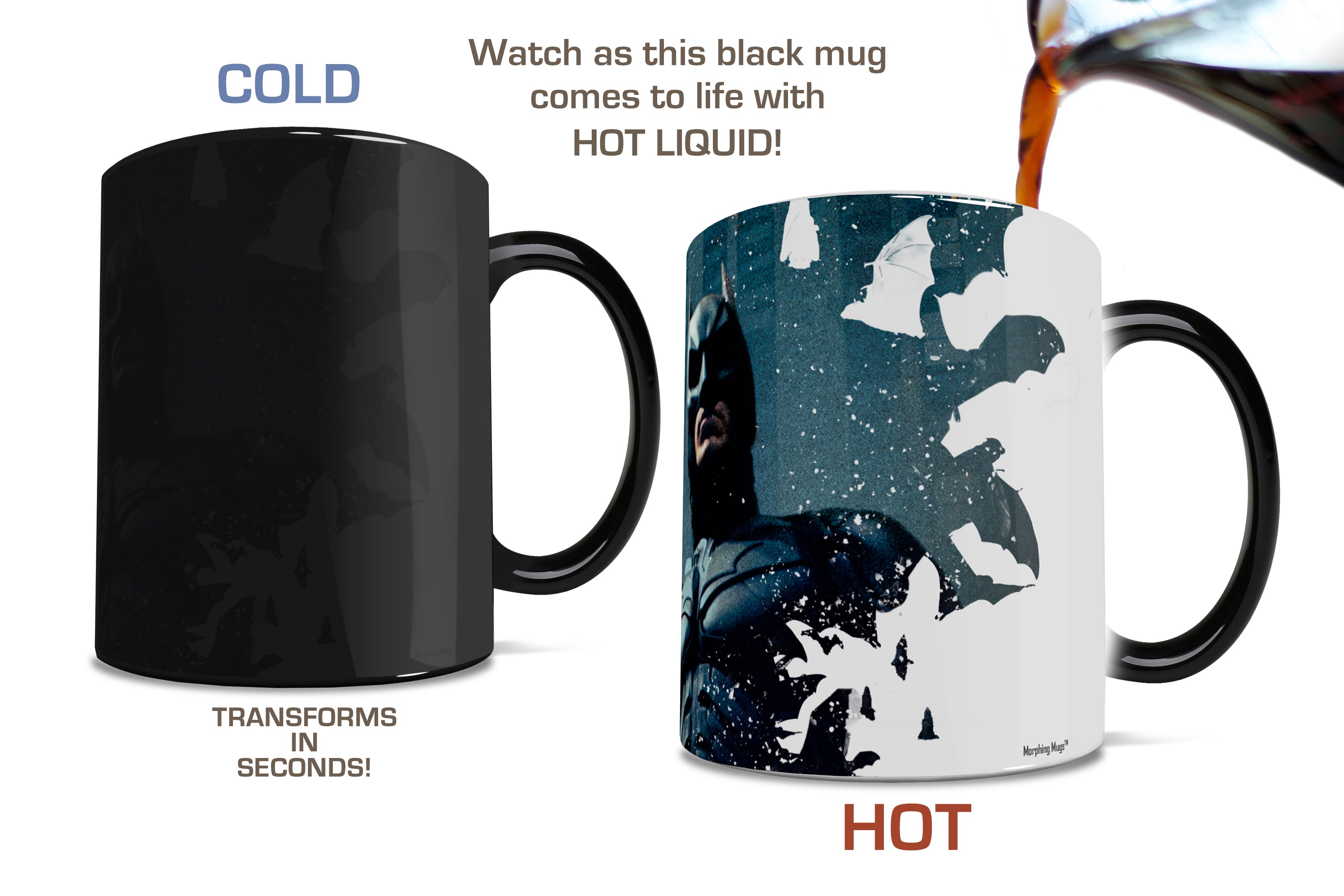 DC Comics (Batman: The Dark Knight Trilogy: Batman Bats) Morphing Mugs® Heat-Sensitive Mug MMUG057