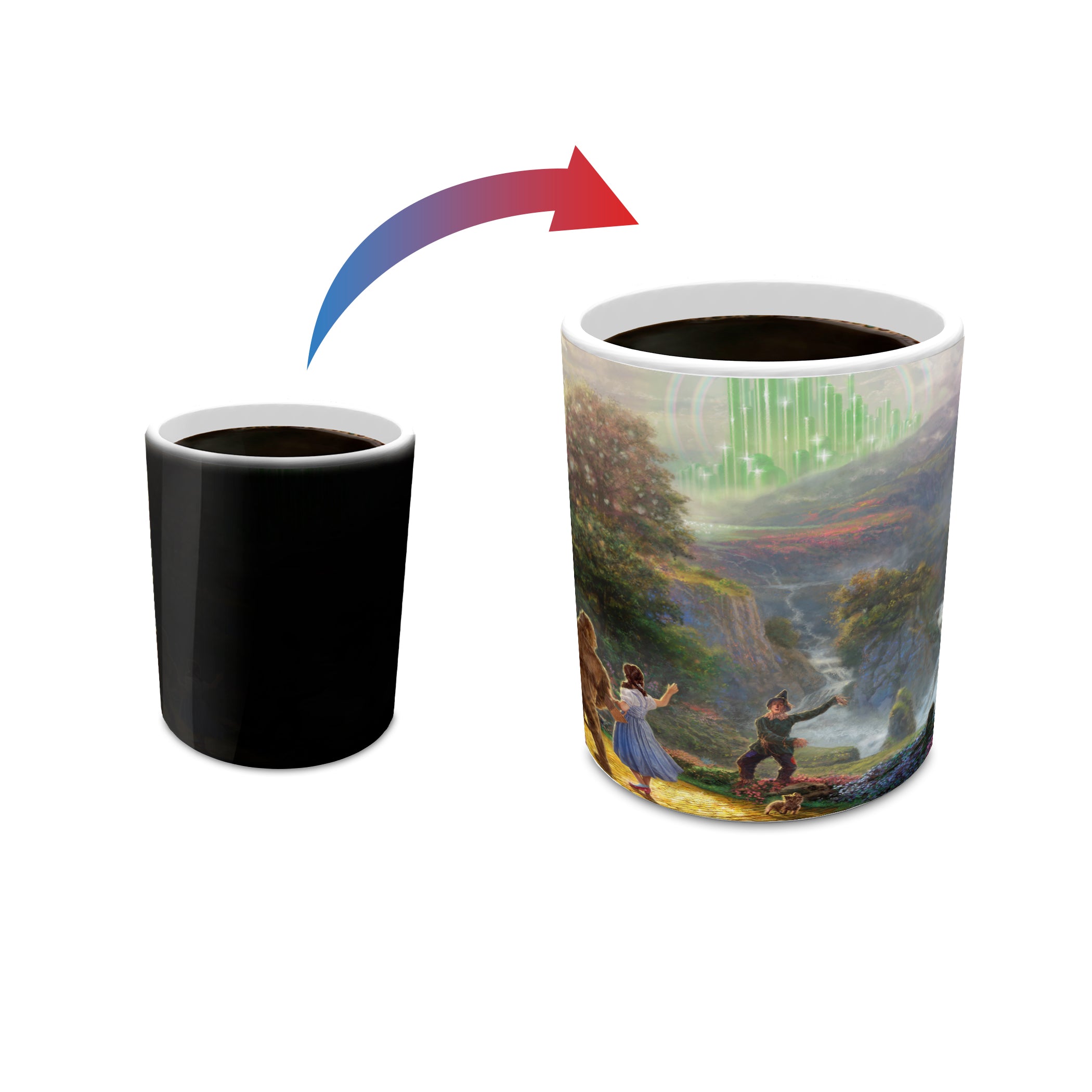 The Wizard of Oz (Dorothy Discovers the Emerald City by Thomas Kinkade Studios) Morphing Mugs® Heat-Sensitive Mug MMUG083
