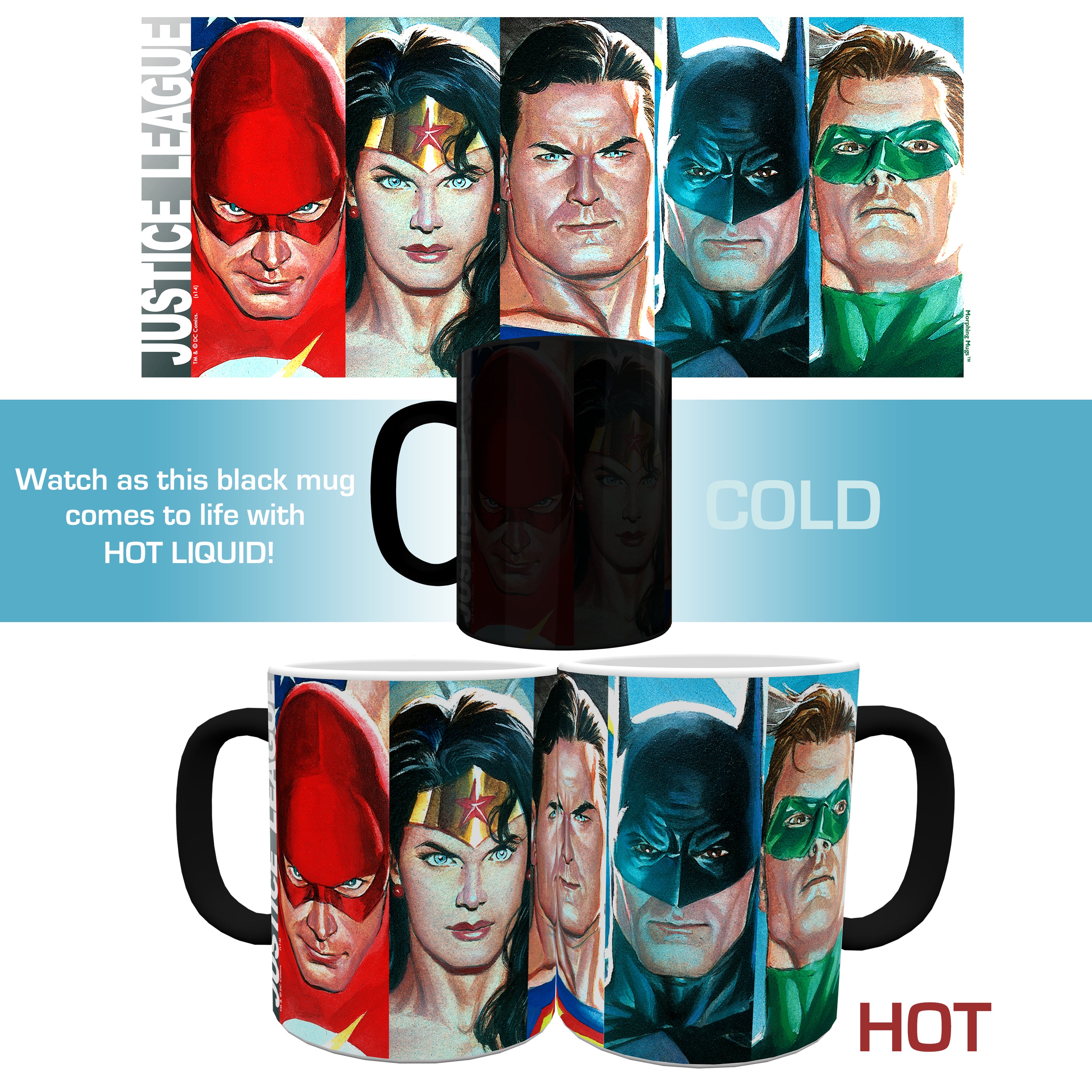 DC Comics (Justice League - The Justice League) Morphing Mugs® Heat-Sensitive Mug MMUG100