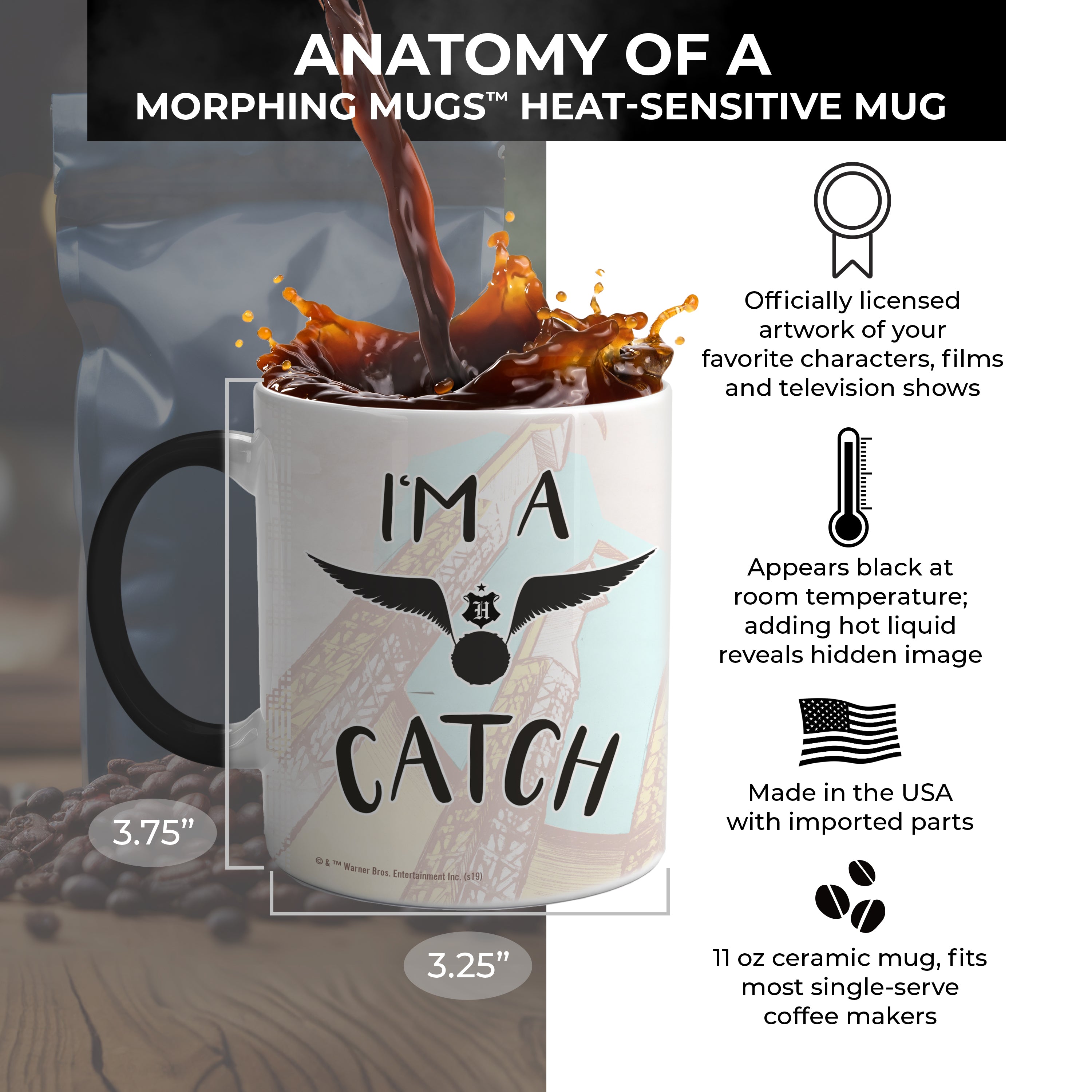 Harry Potter (Im a Catch Hes a Keeper) Morphing Mugs®  Heat-Sensitive Mug MMUG1059
