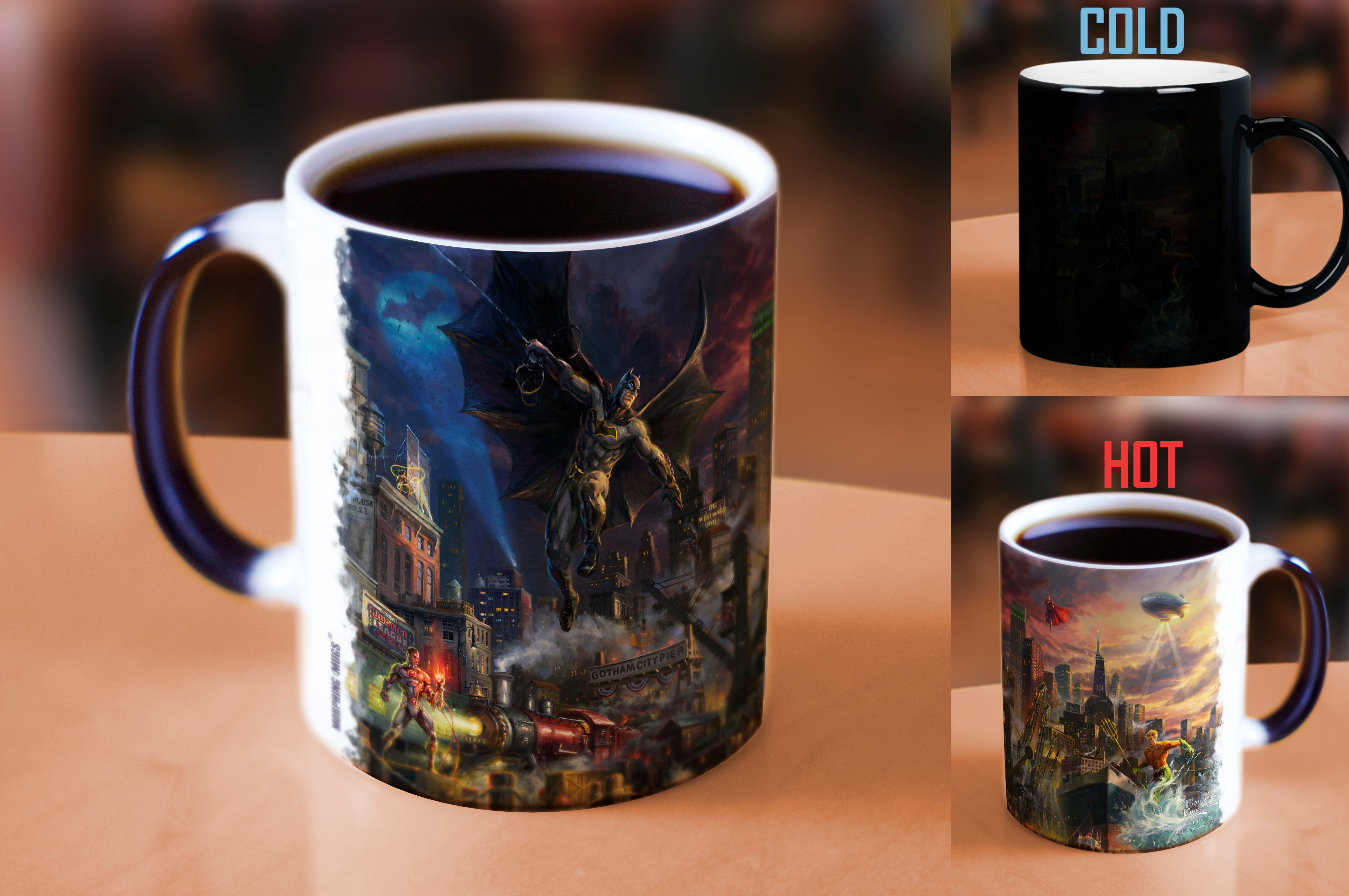 DC Comics (Justice League Showdown at Gotham City Pier) Morphing Mugs®  Heat-Sensitive Mug MMUG1087