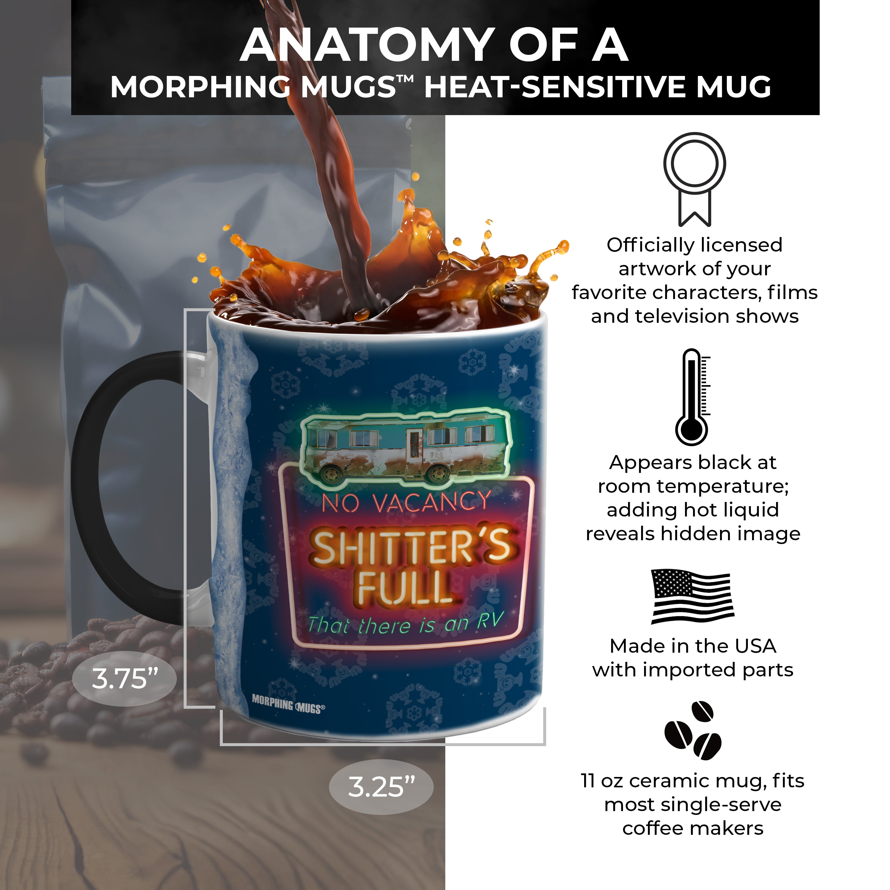 National Lampoons Christmas Vacation (RV) Morphing Mugs®  Heat-Sensitive Mug MMUG1090