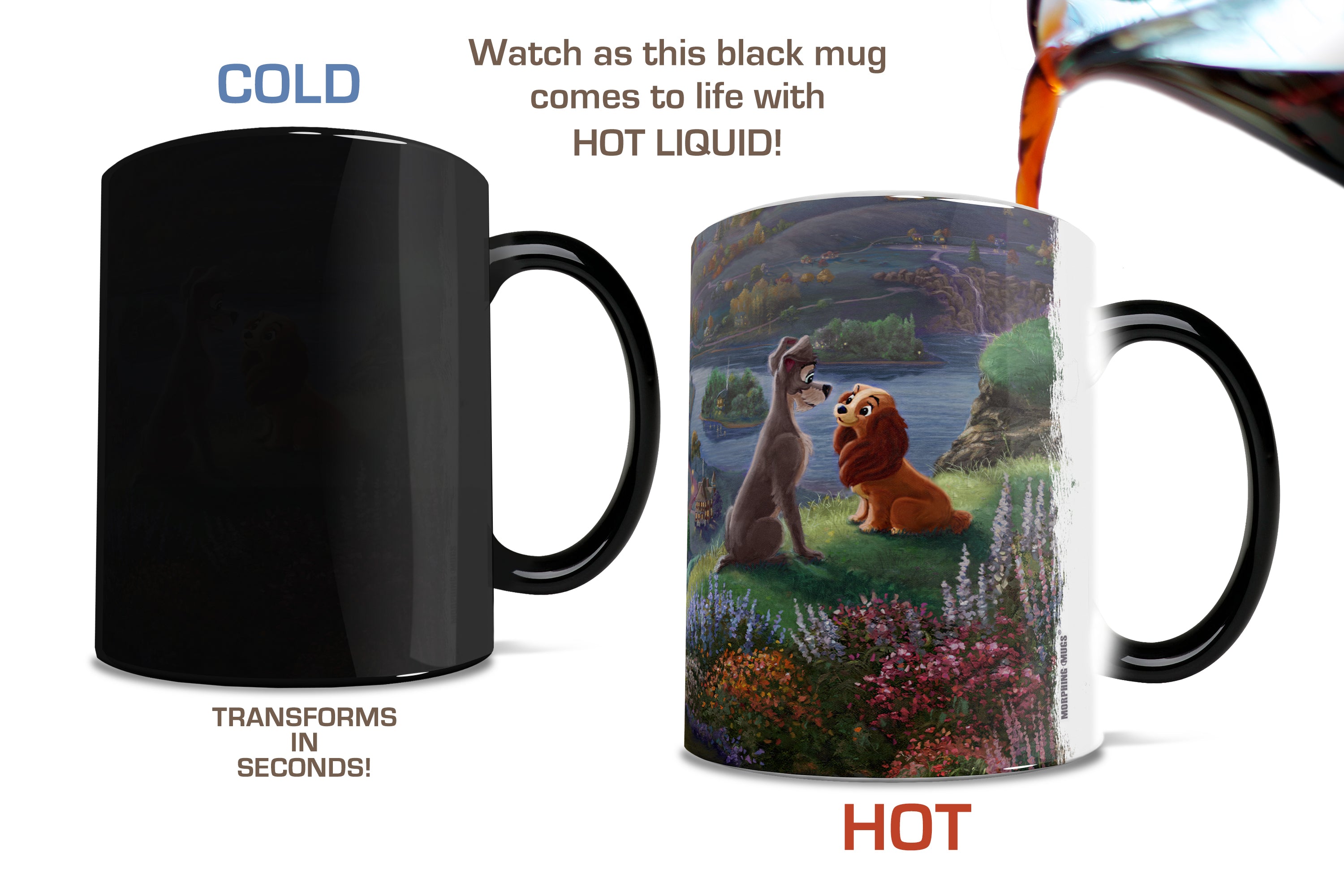 Disney (Lady and the Tramp Falling in Love) Morphing Mugs®  Heat-Sensitive Mug MMUG1094
