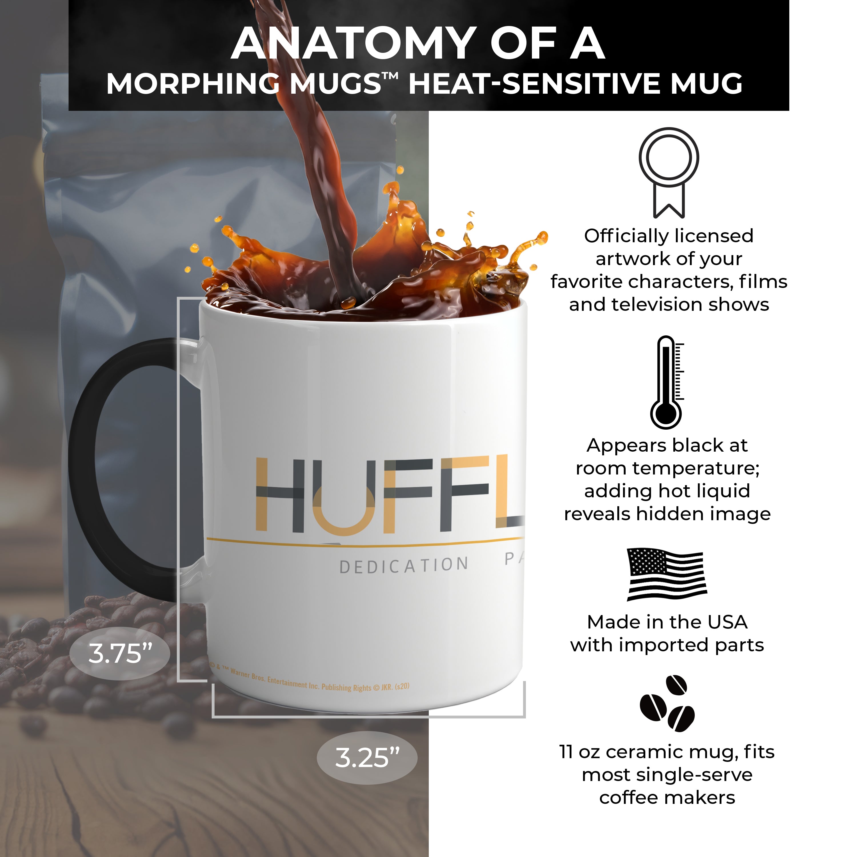 Harry Potter (Discover Hufflepuff) Morphing Mugs®  Heat-Sensitive Mug MMUG1136