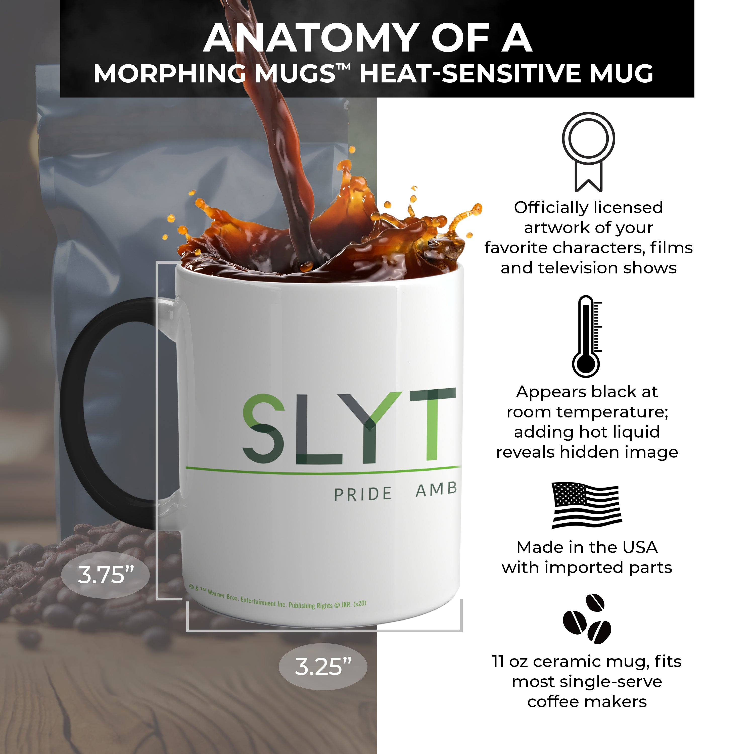 Harry Potter (Discover Slytherin) Morphing Mugs®  Heat-Sensitive Mug MMUG1138
