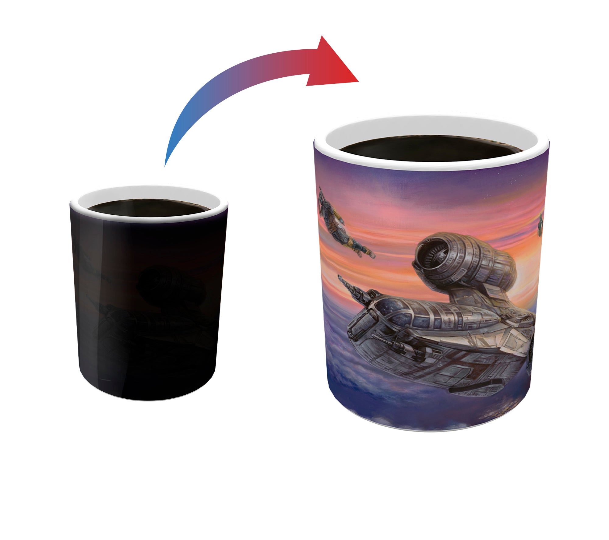 Star Wars (The Mandalorian - The Escort) Morphing Mugs®  Heat-Sensitive Mug MMUG1222