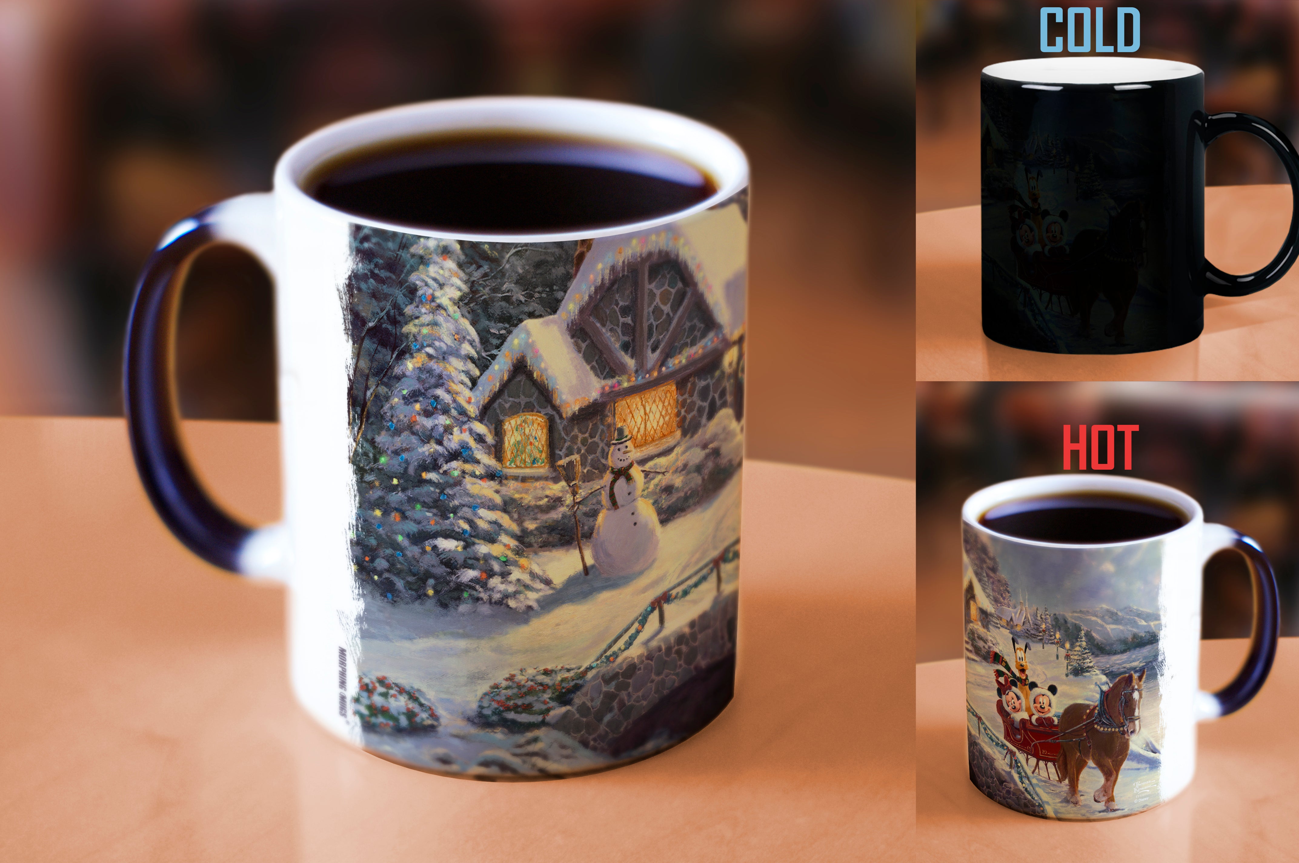 Disney (Mickey and Minnie Mouse - Evening Sleigh Ride) Morphing Mugs®  Heat-Sensitive Mug MMUG1225