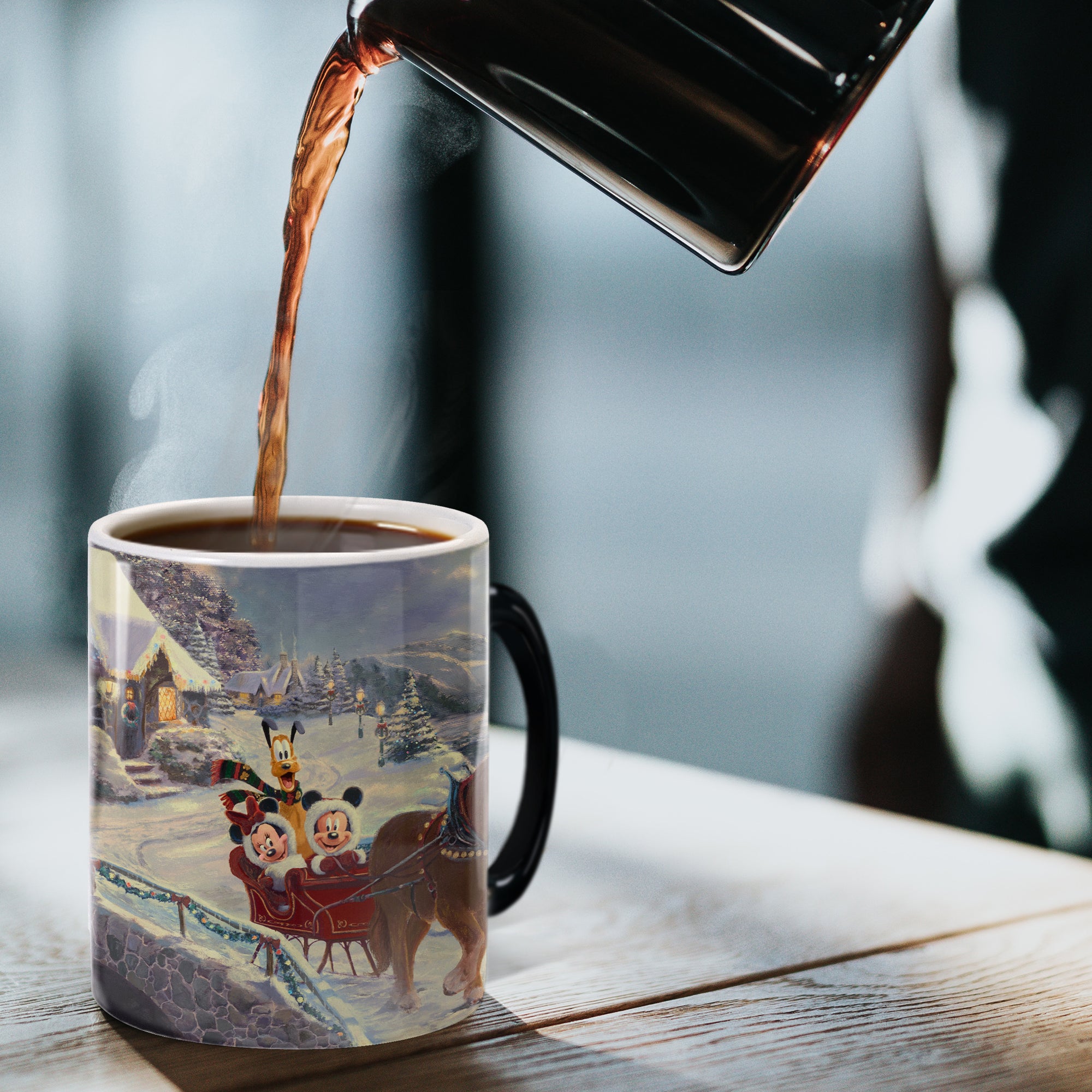 Disney (Mickey and Minnie Mouse - Evening Sleigh Ride) Morphing Mugs®  Heat-Sensitive Mug MMUG1225