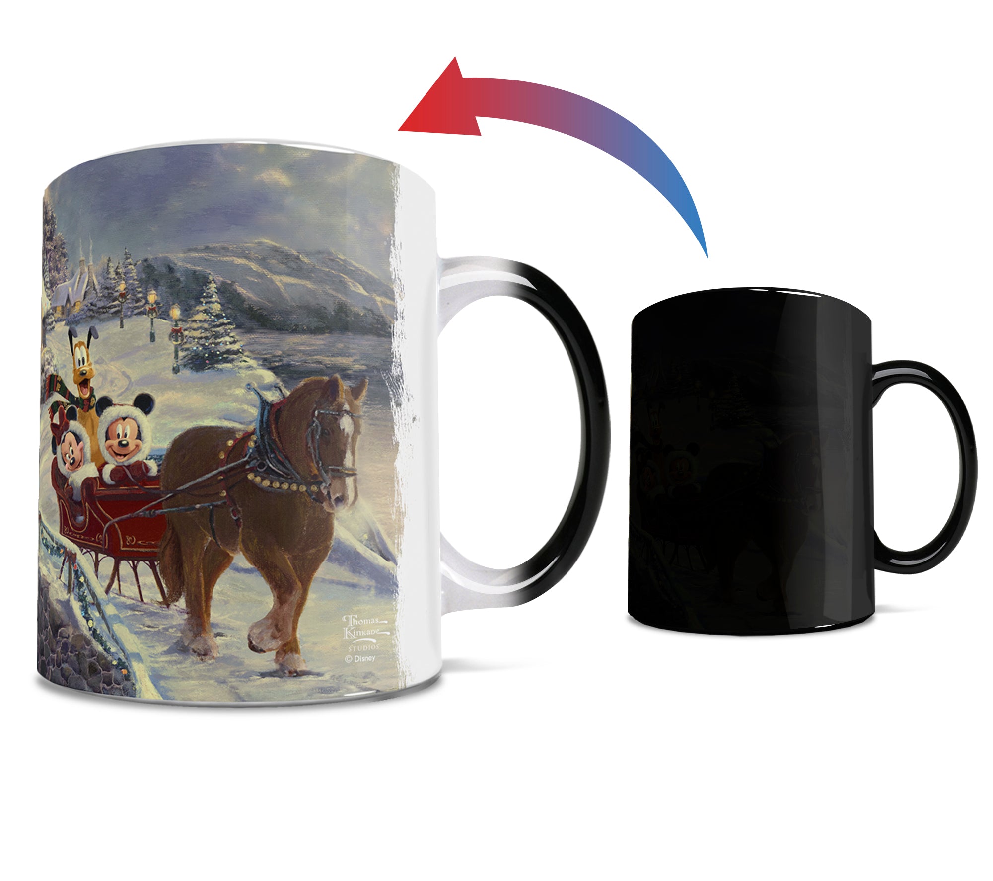 Disney (Mickey and Minnie Mouse - Evening Sleigh Ride) Morphing Mugs®  Heat-Sensitive Mug MMUG1225