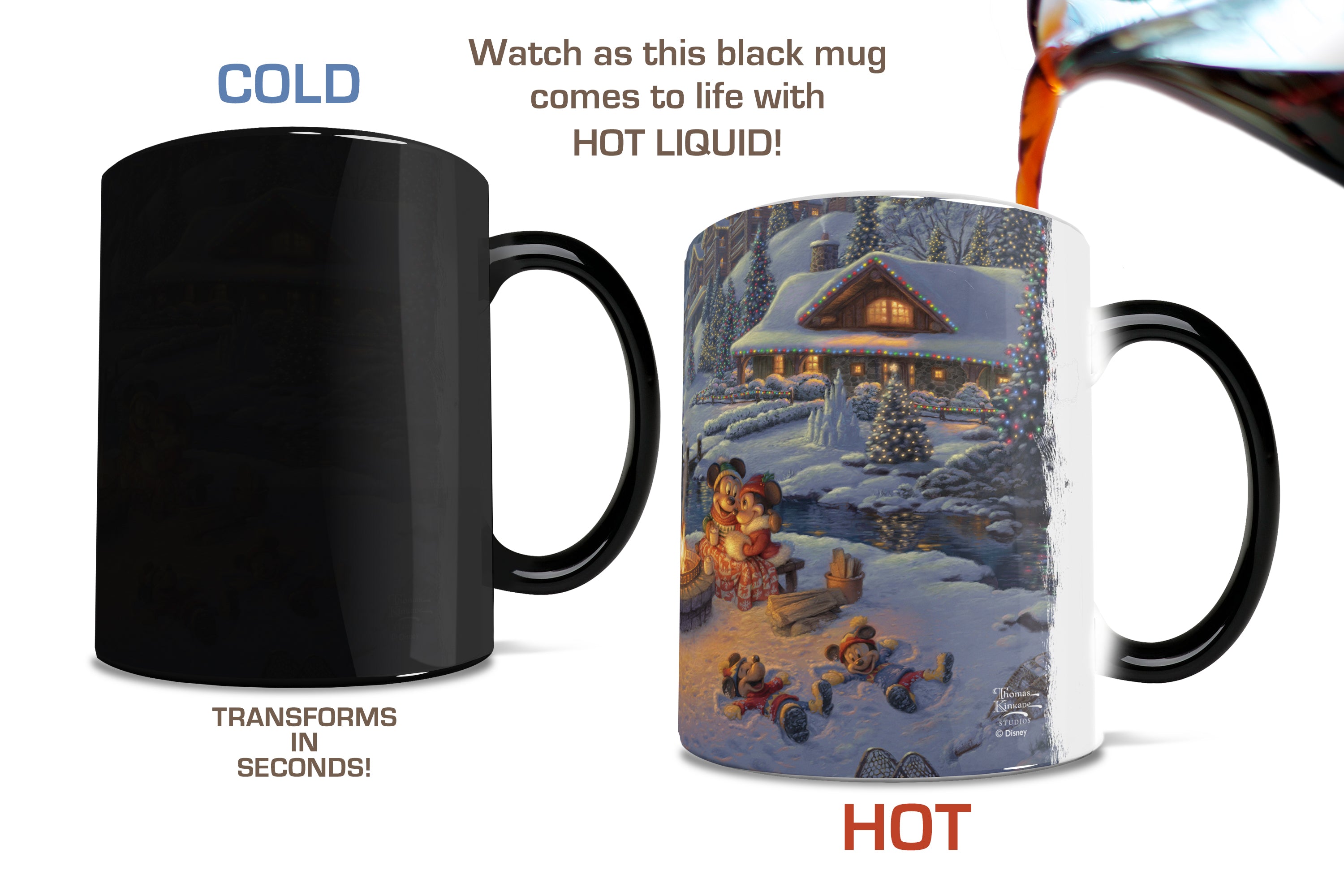 Disney (Mickey and Minnie Mouse - Christmas Lodge) Morphing Mugs®  Heat-Sensitive Mug MMUG1305