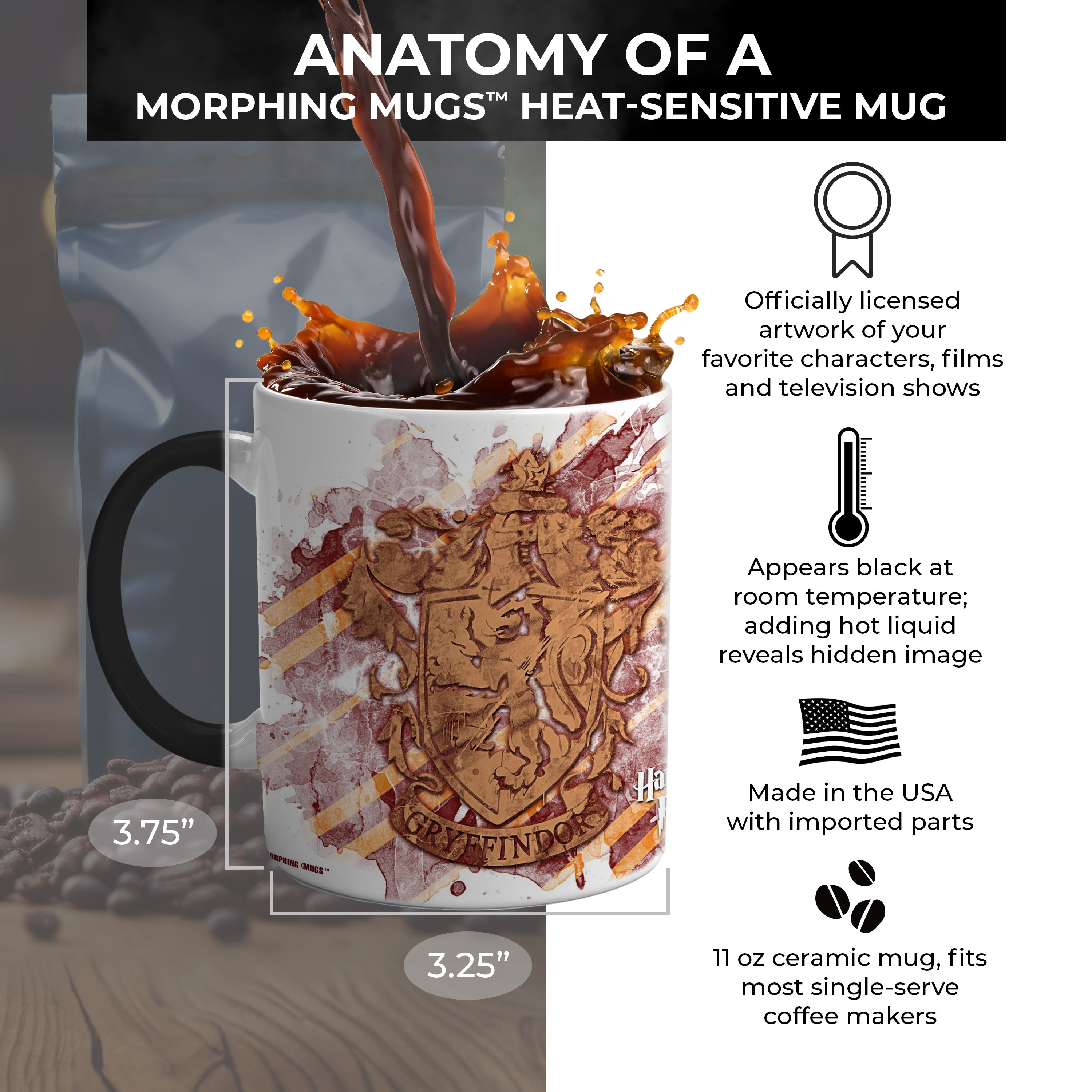 Harry Potter (Gryffindor) Morphing Mugs® Heat Sensitive Mug MMUG131