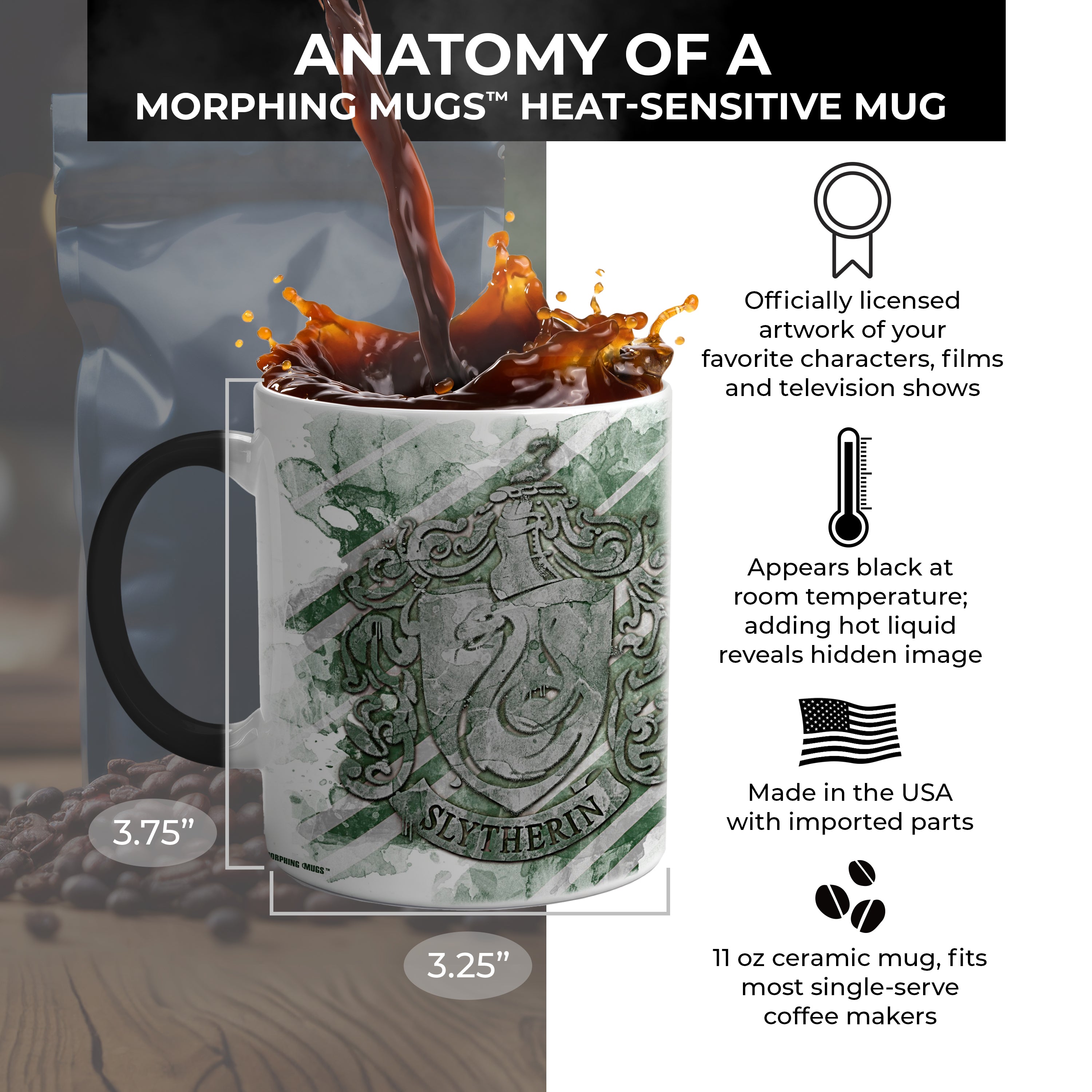 Harry Potter (Slytherin) Morphing Mugs® Heat-Sensitive Mug MMUG132