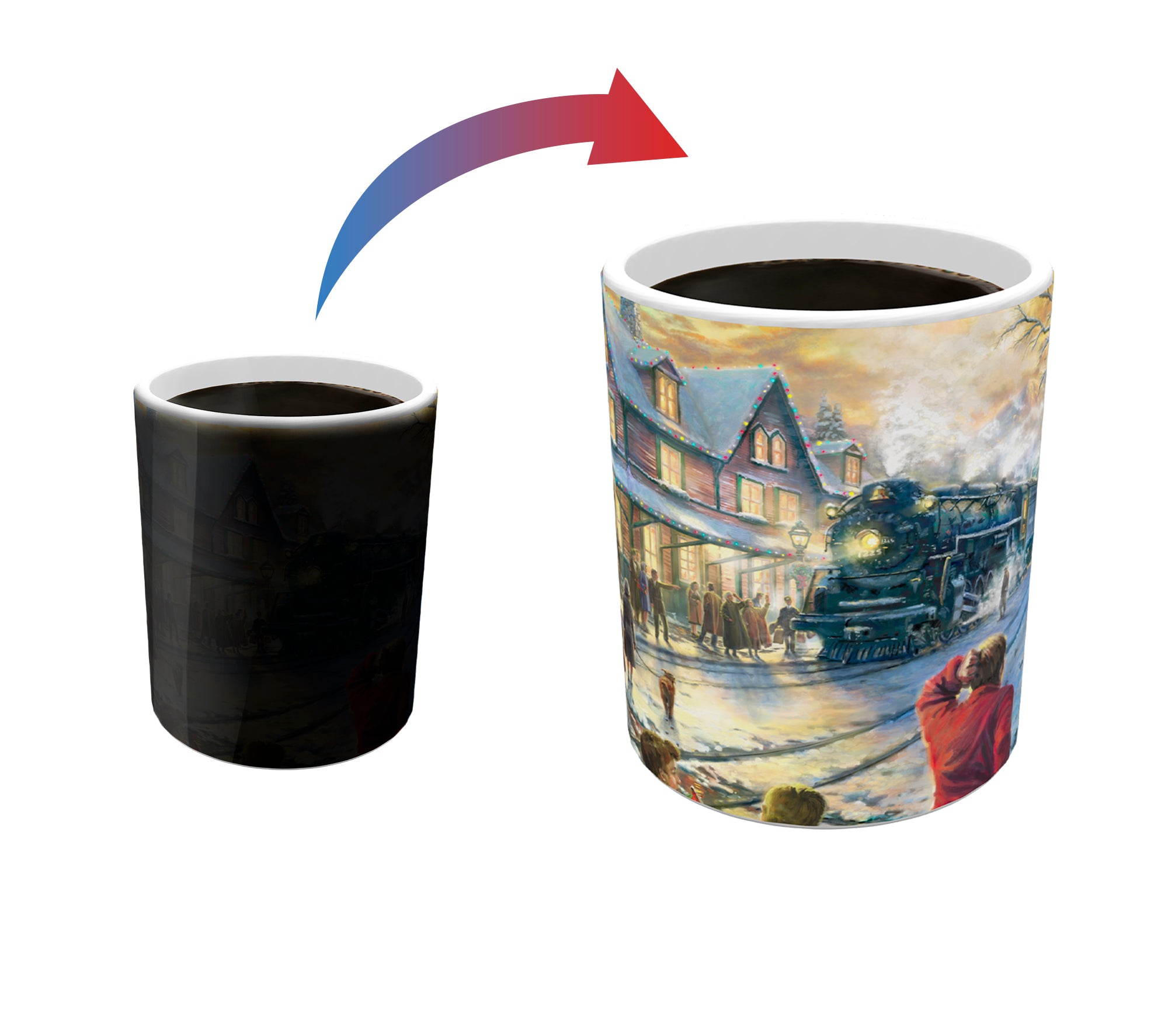 Lionel Train (All Aboard for Christmas - Thomas Kinkade Studios) Morphing Mugs®  Heat-Sensitive Mug MMUG1356