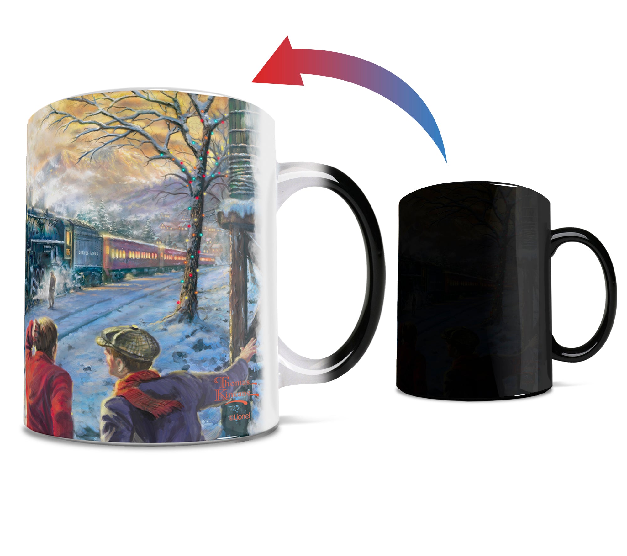 Lionel Train (All Aboard for Christmas - Thomas Kinkade Studios) Morphing Mugs®  Heat-Sensitive Mug MMUG1356