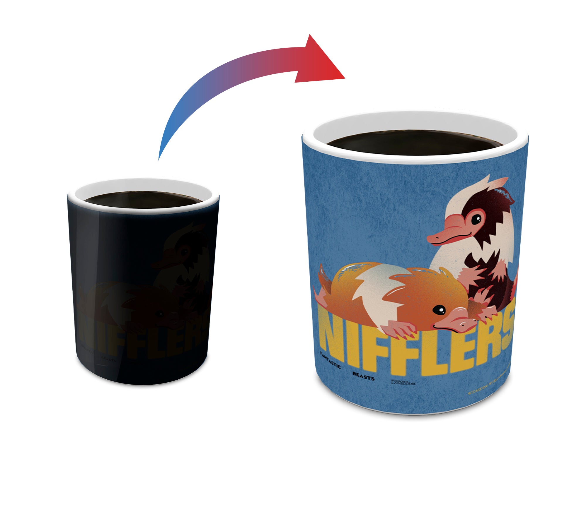 Fantastic Beasts: The Secrets of Dumbledore (Nifflers) Morphing Mugs®  Heat-Sensitive Mug MMUG1398