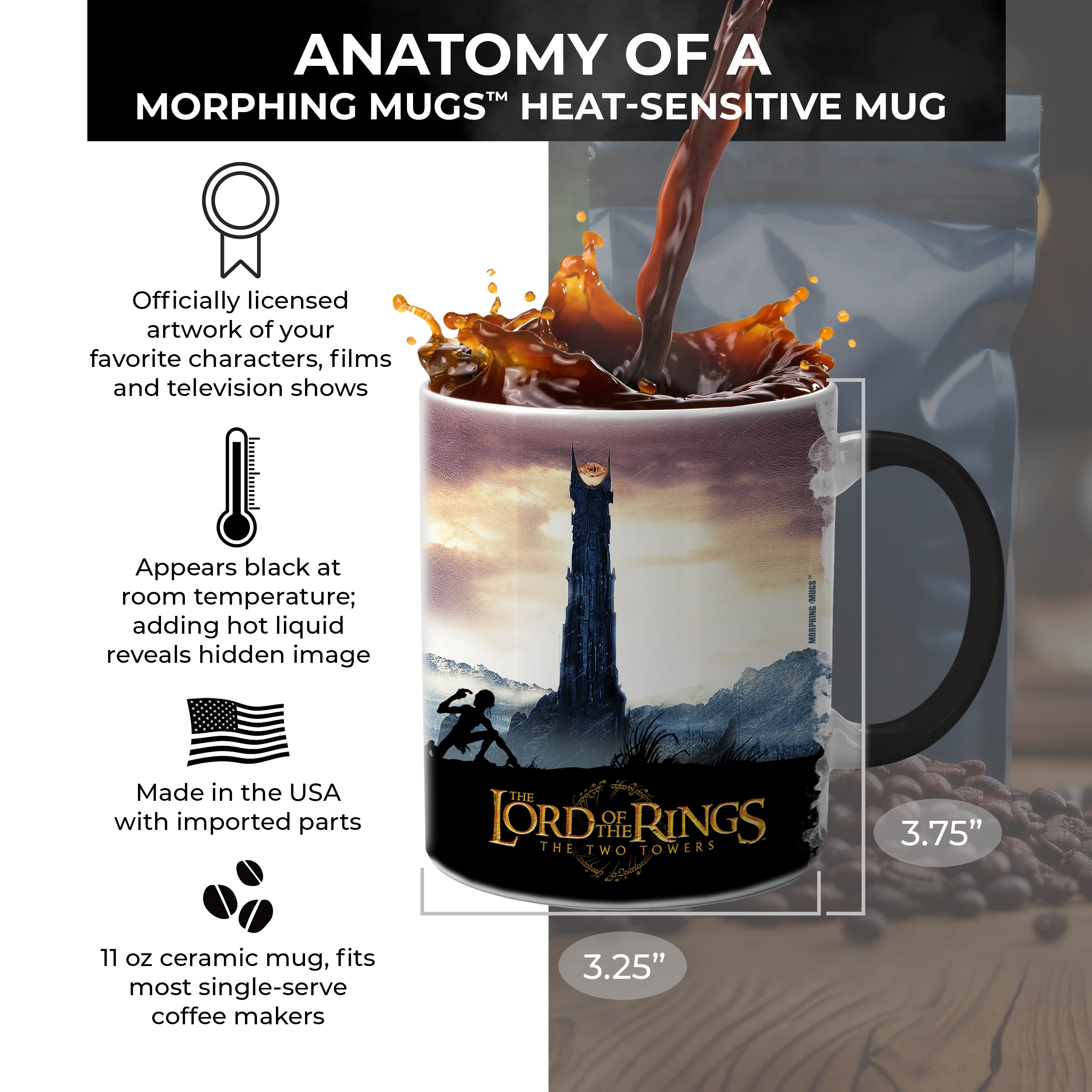 The Lord of the Rings (The Two Towers) Morphing Mugs® Heat-Sensitive Mug MMUG140