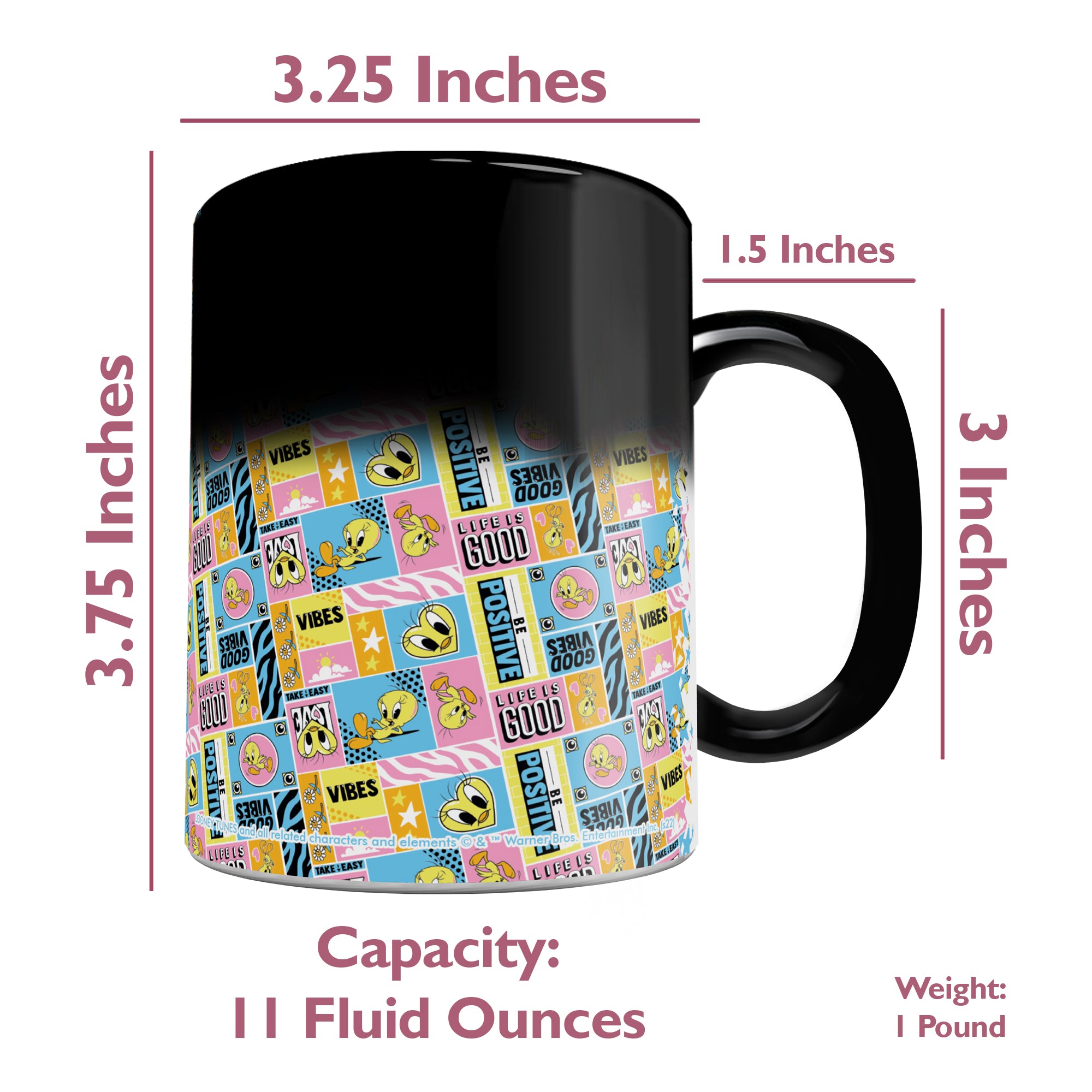 Looney Tunes (Good Vibes Tweety Bird) Morphing Mugs®  Heat-Sensitive Mug MMUG1465