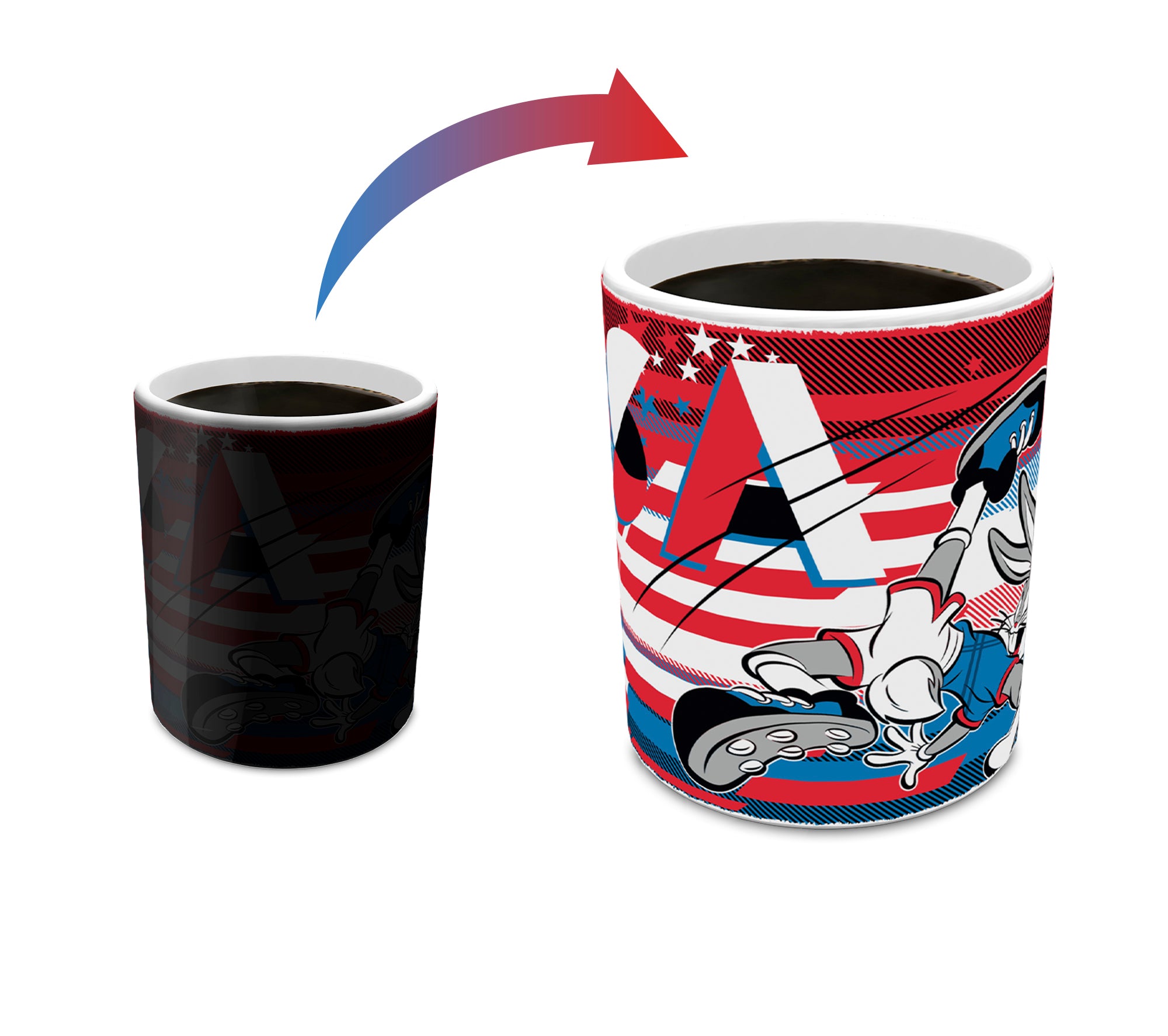 Looney Tunes (Team USA Soccer - Bugs Bunny) Morphing Mugs® Heat-Sensitive Mug MMUG1469