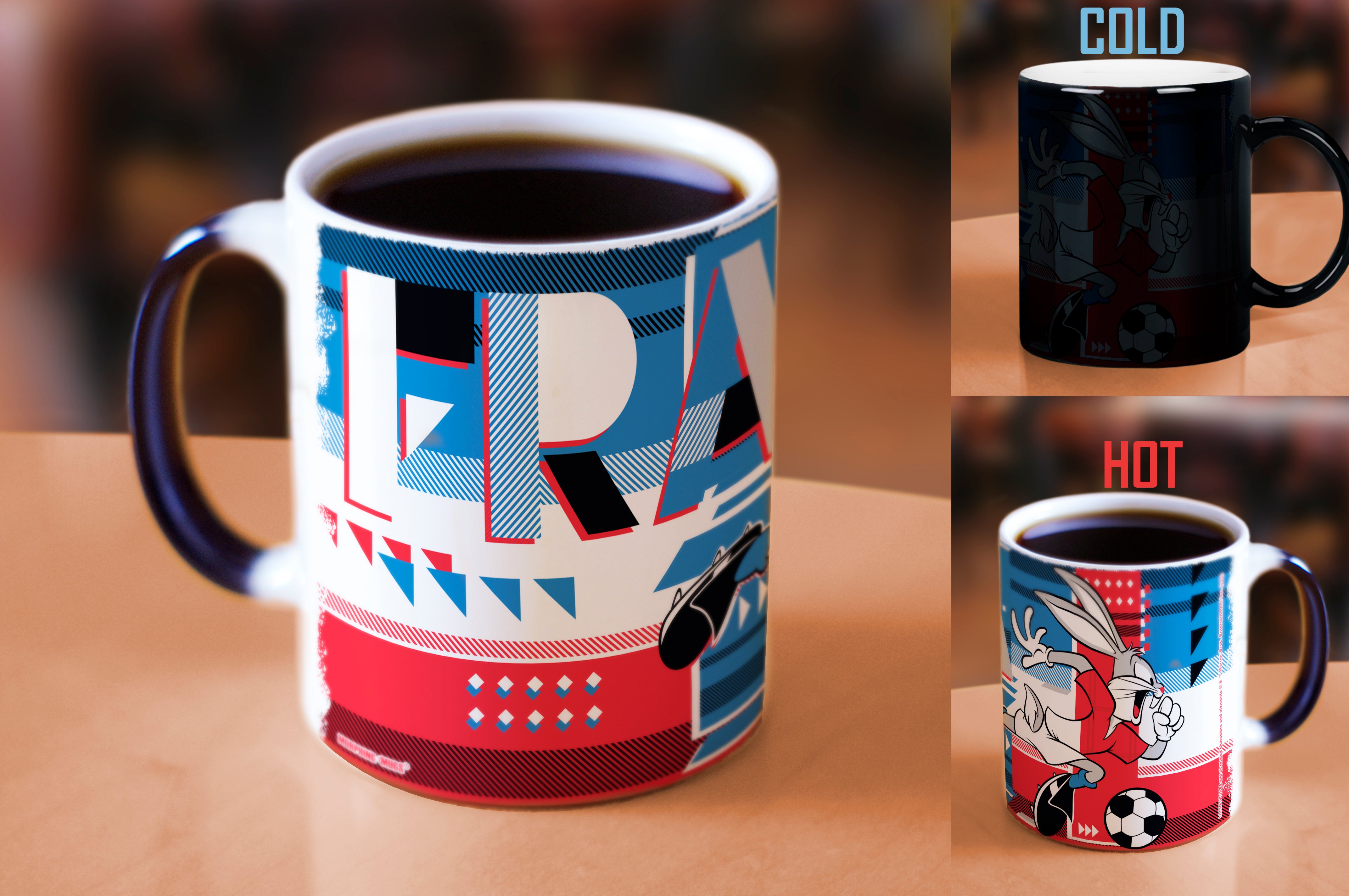Looney Tunes (Team France Soccer - Bugs Bunny) Morphing Mugs® Heat-Sensitive Mug MMUG1470