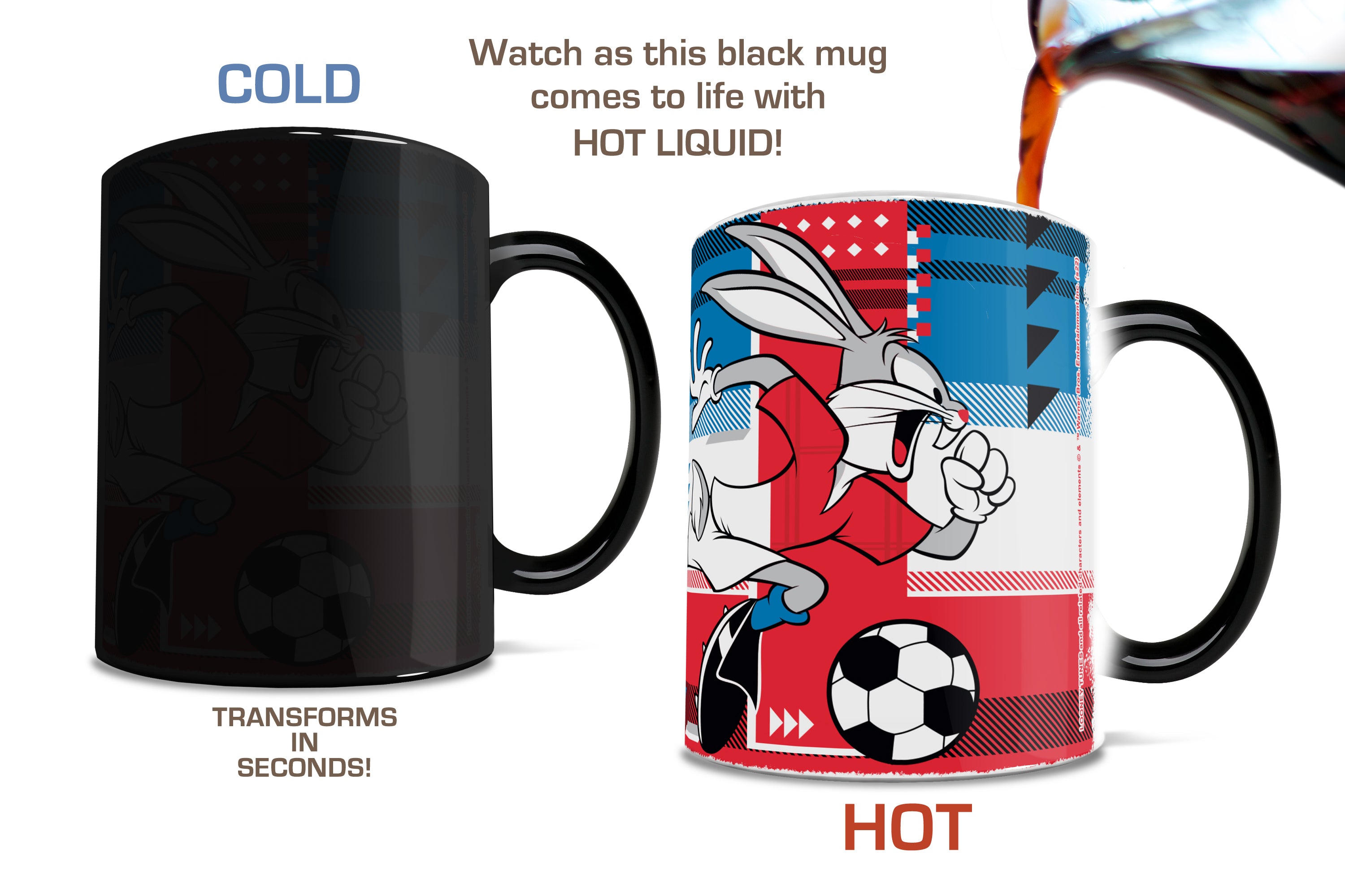Looney Tunes (Team France Soccer - Bugs Bunny) Morphing Mugs® Heat-Sensitive Mug MMUG1470