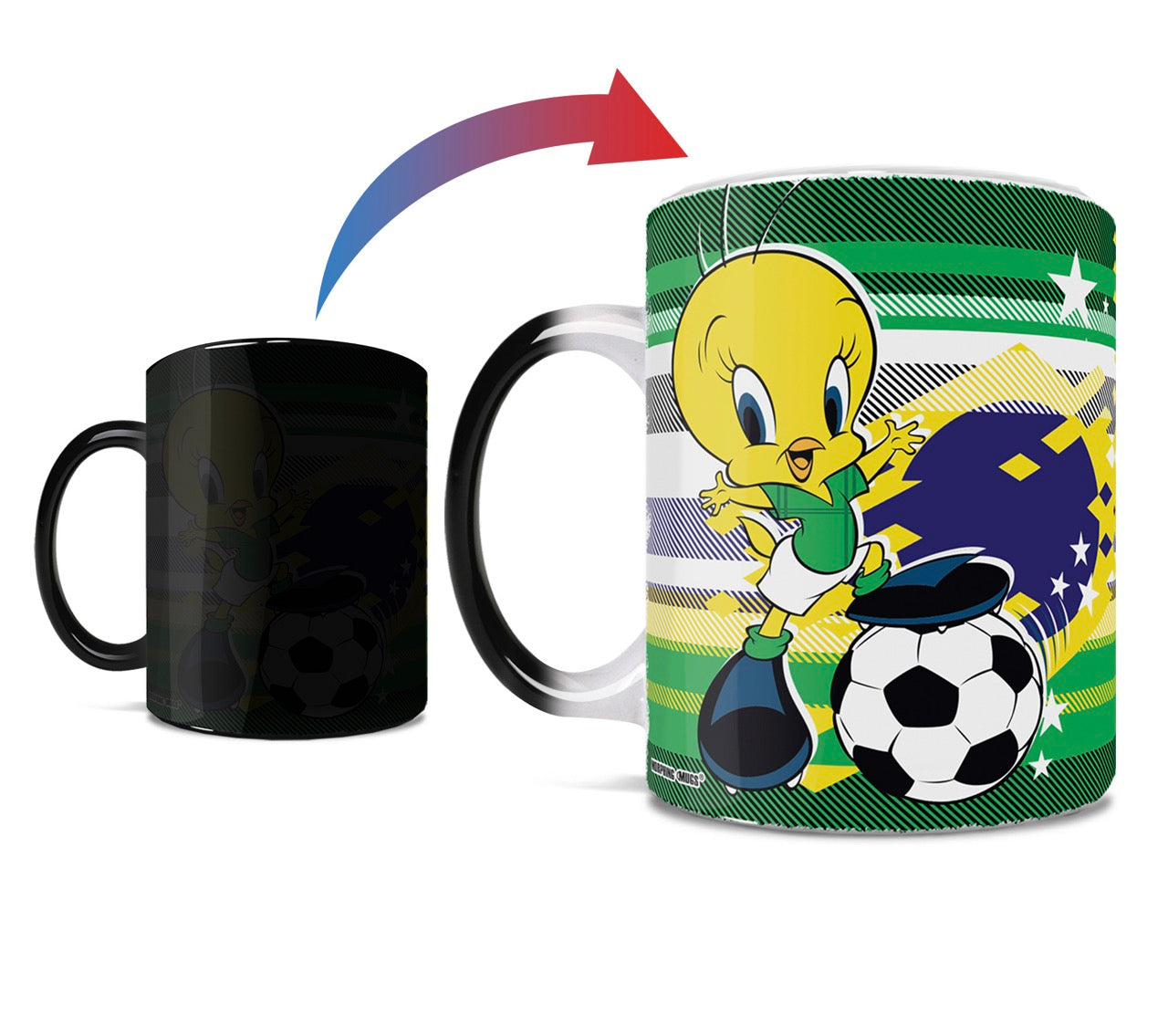 Looney Tunes (Team Brazil Soccer - Tweety Bird) Morphing Mugs® Heat-Sensitive Mug MMUG1473