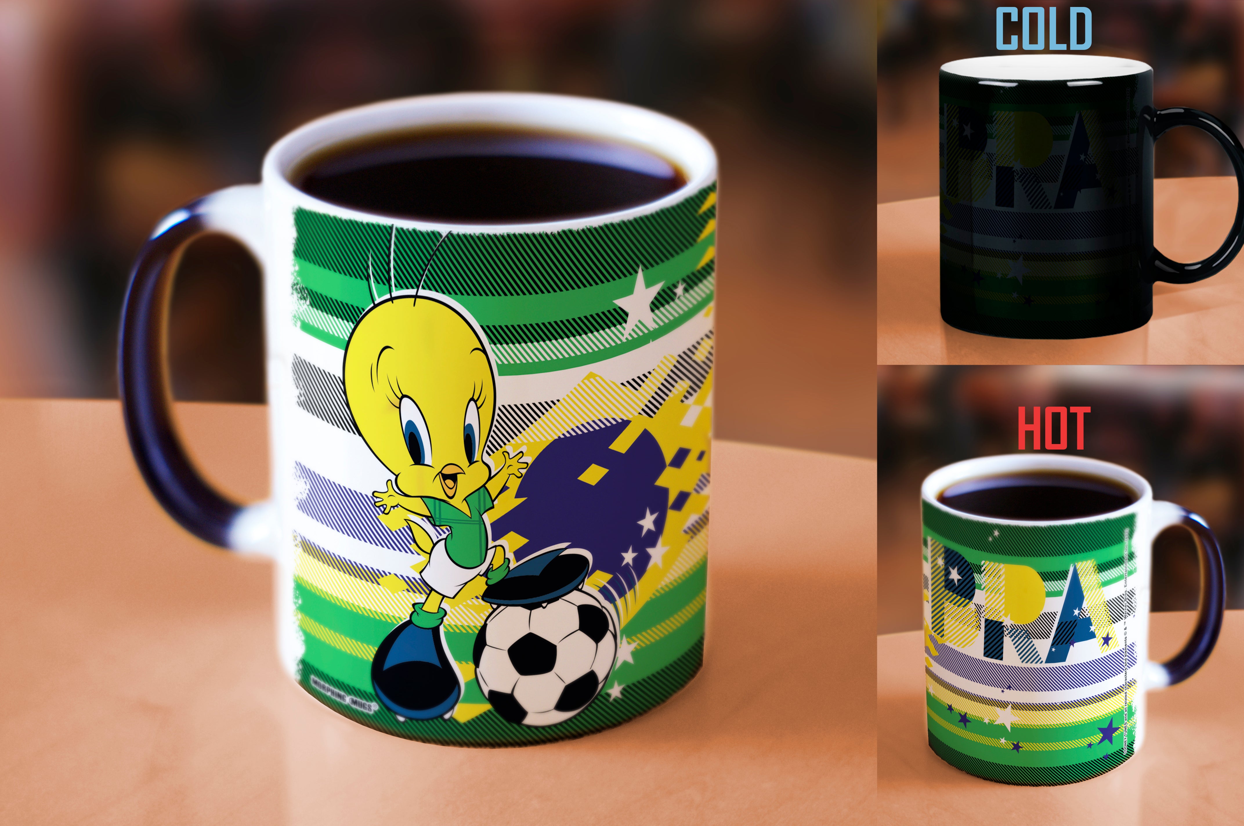 Looney Tunes (Team Brazil Soccer - Tweety Bird) Morphing Mugs® Heat-Sensitive Mug MMUG1473
