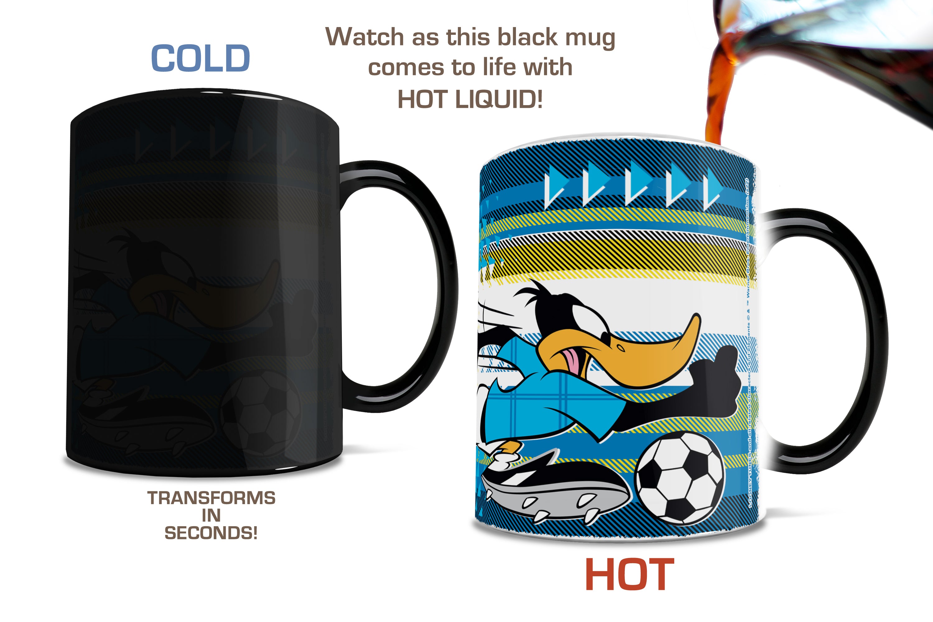 Looney Tunes (Team Argentina Soccer - Daffy Duck) Morphing Mugs® Heat-Sensitive Mug MMUG1474