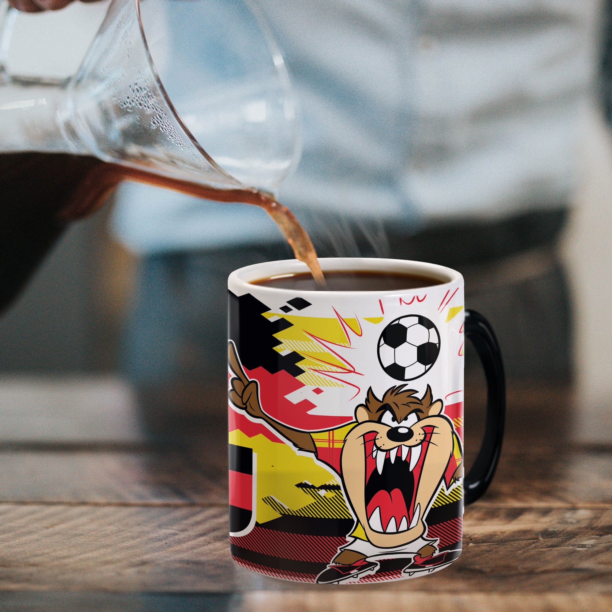 Looney Tunes (Team Germany Soccer - Taz) Morphing Mugs® Heat-Sensitive Mug MMUG1475