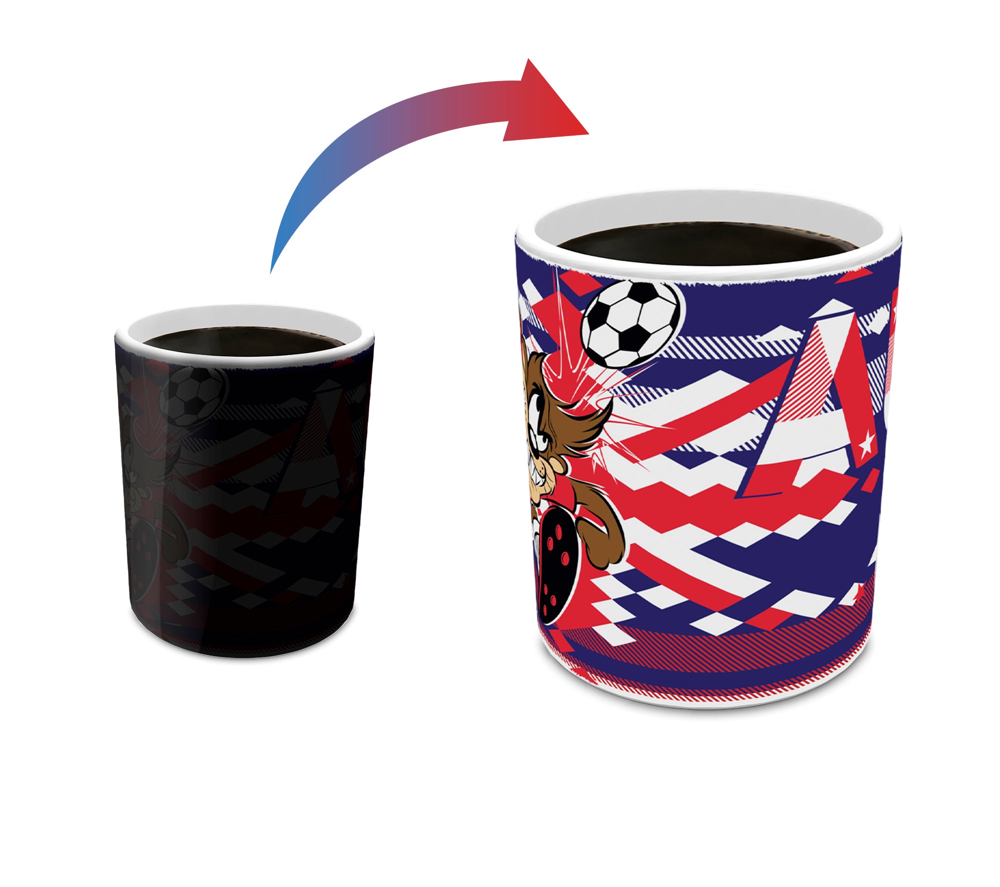 Looney Tunes (Team Australia Soccer - Taz) Morphing Mugs® Heat-Sensitive Mug MMUG1476