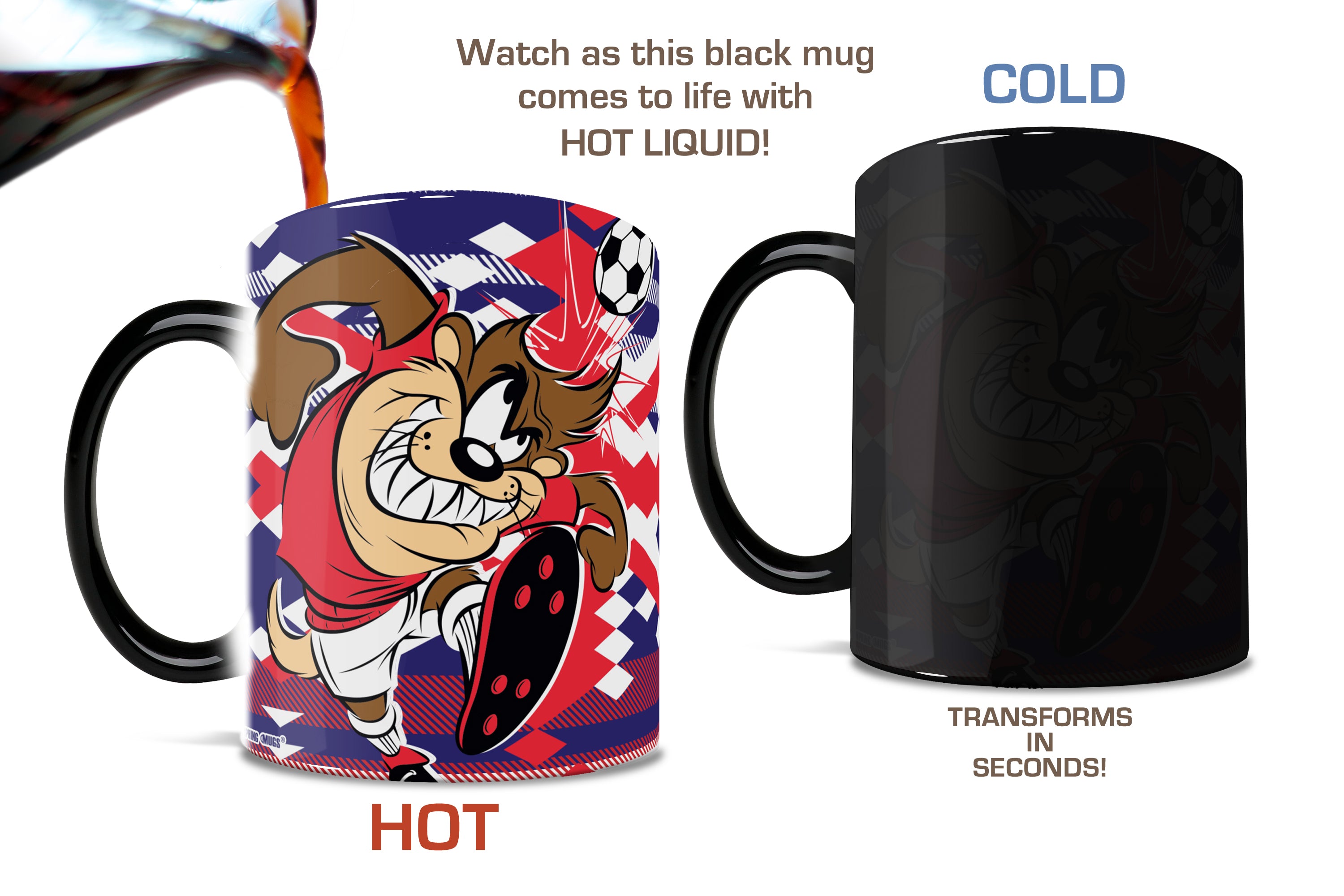 Looney Tunes (Team Australia Soccer - Taz) Morphing Mugs® Heat-Sensitive Mug MMUG1476