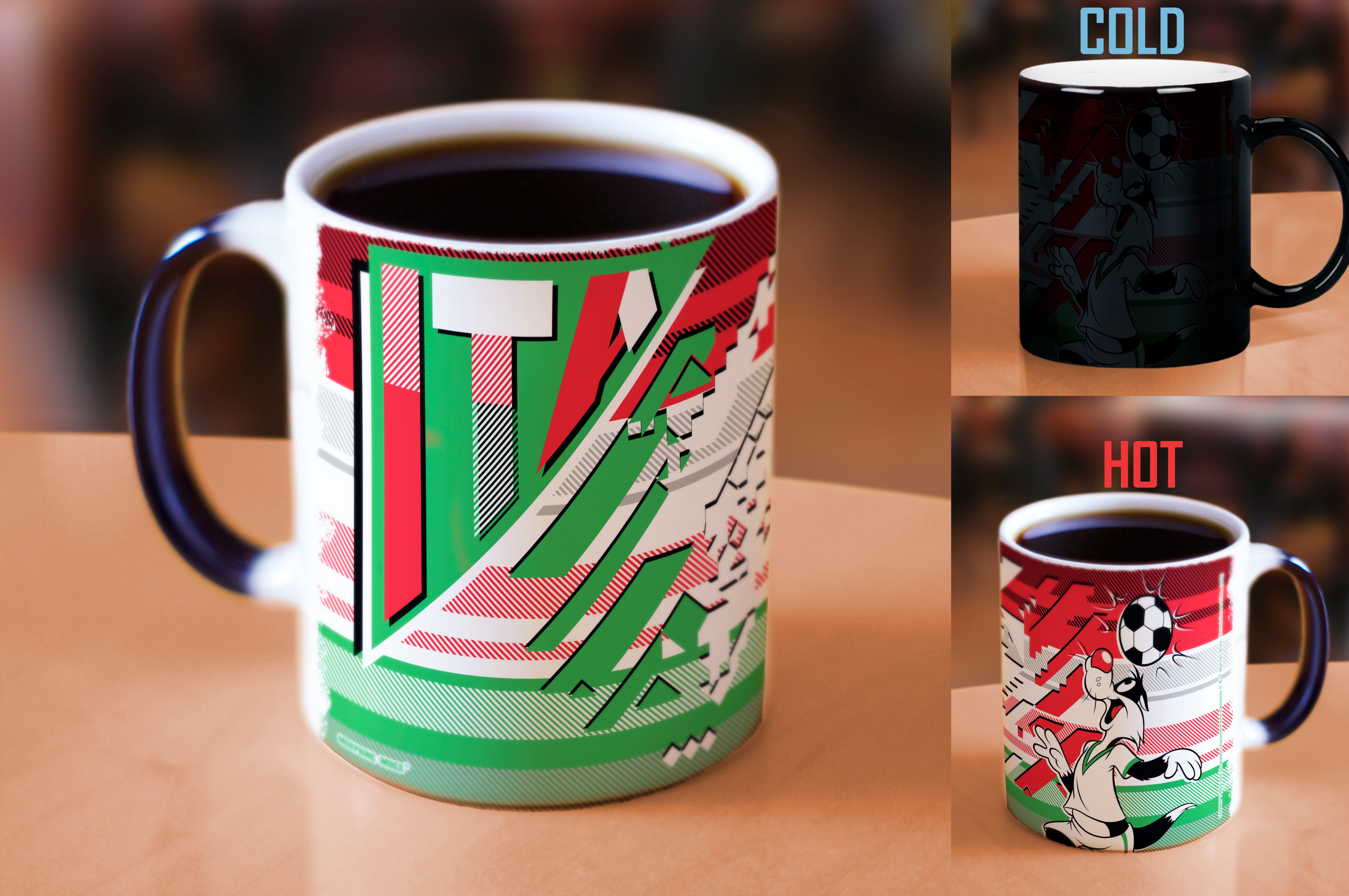 Looney Tunes (Team Italy Soccer - Sylvester) Morphing Mugs® Heat-Sensitive Mug MMUG1479