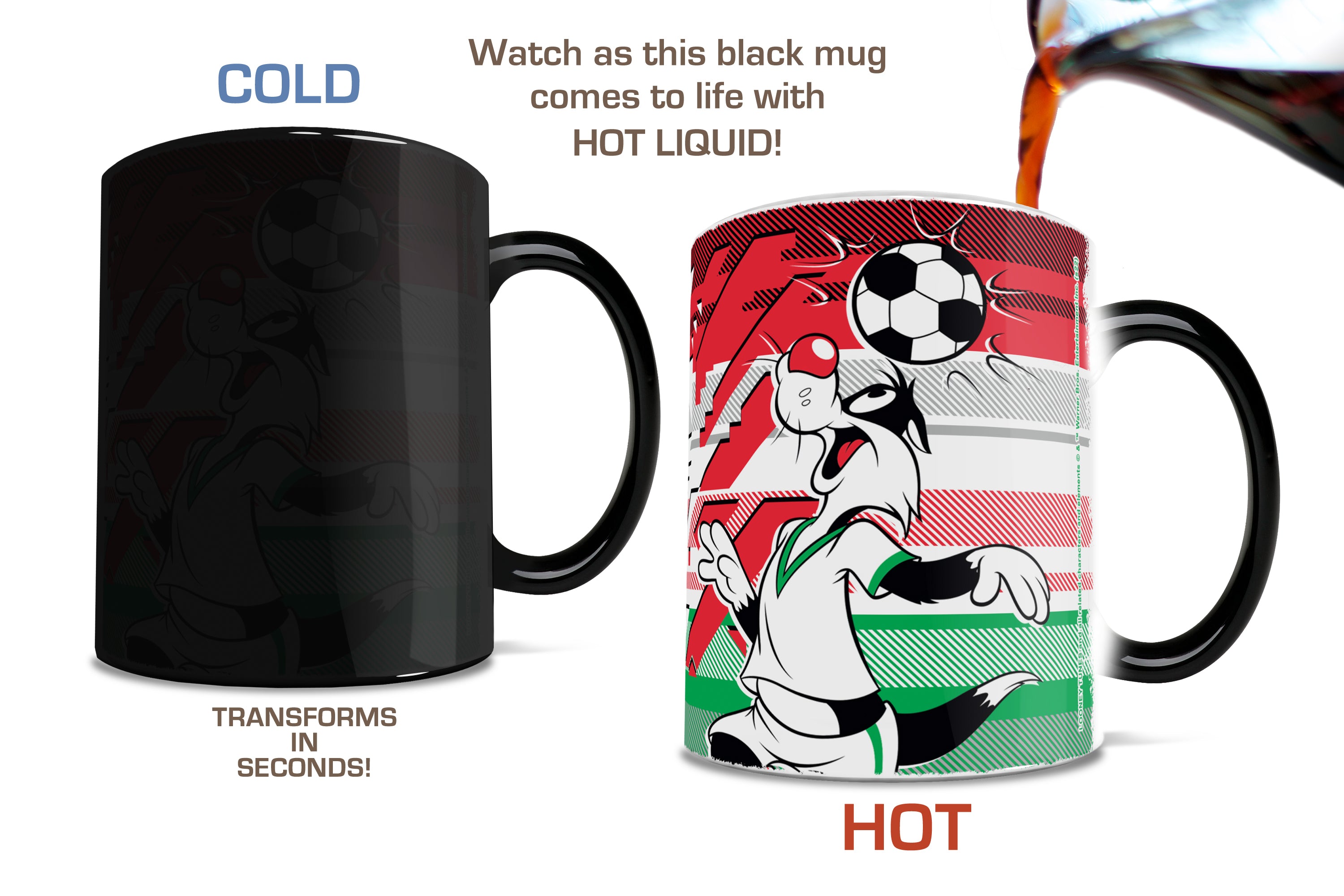 Looney Tunes (Team Italy Soccer - Sylvester) Morphing Mugs® Heat-Sensitive Mug MMUG1479