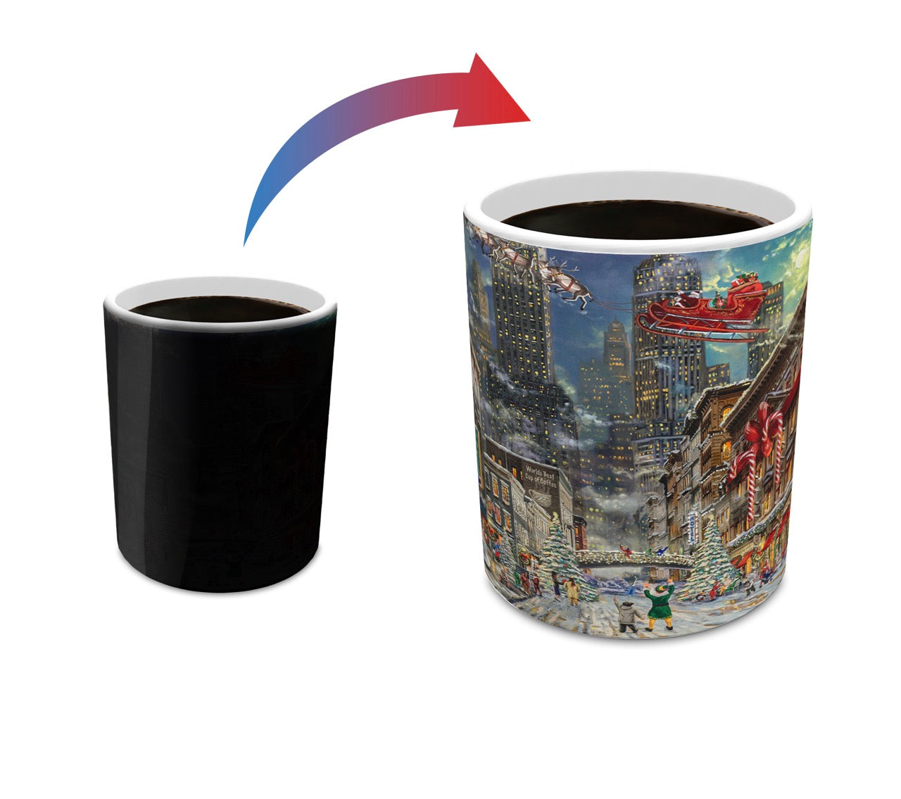 Elf Thomas Kinkade Studios (Buddy’s New York Christmas) Morphing Mugs® Heat-Sensitive Mug MMUG1522
