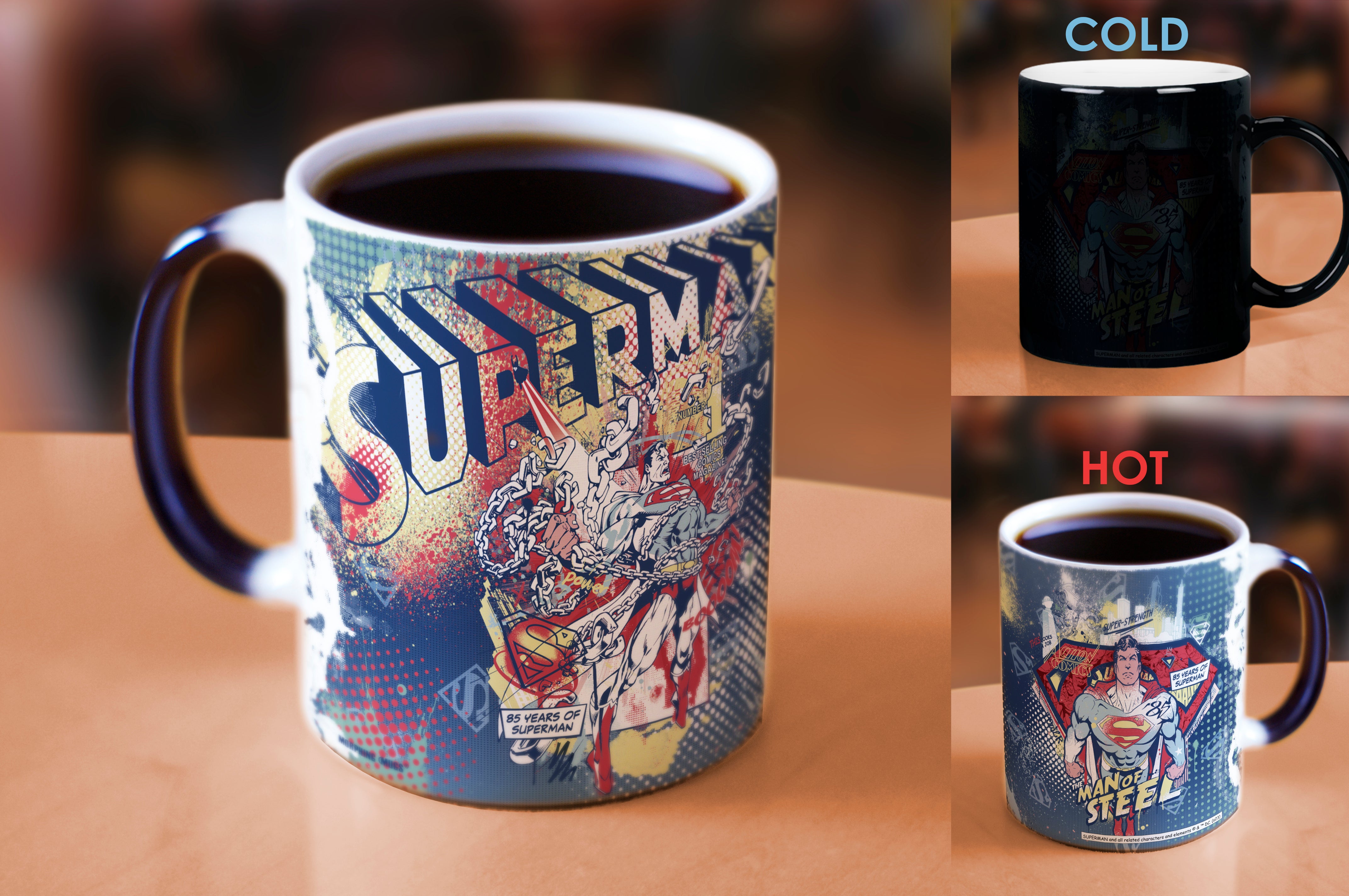 DC Comics (Superman 85th Anniversary - Ink and Dots) Morphing Mugs® Heat-Sensitive Mug MMUG1544