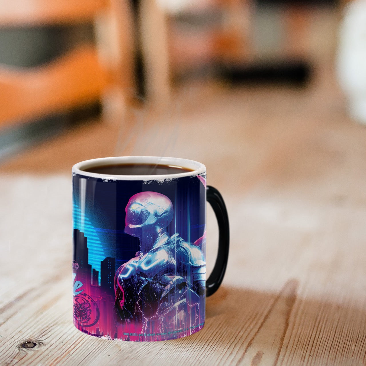 Blue Beetle (Pink & Blue) 11 oz Morphing Mugs® Heat-Sensitive Mug MMUG1555