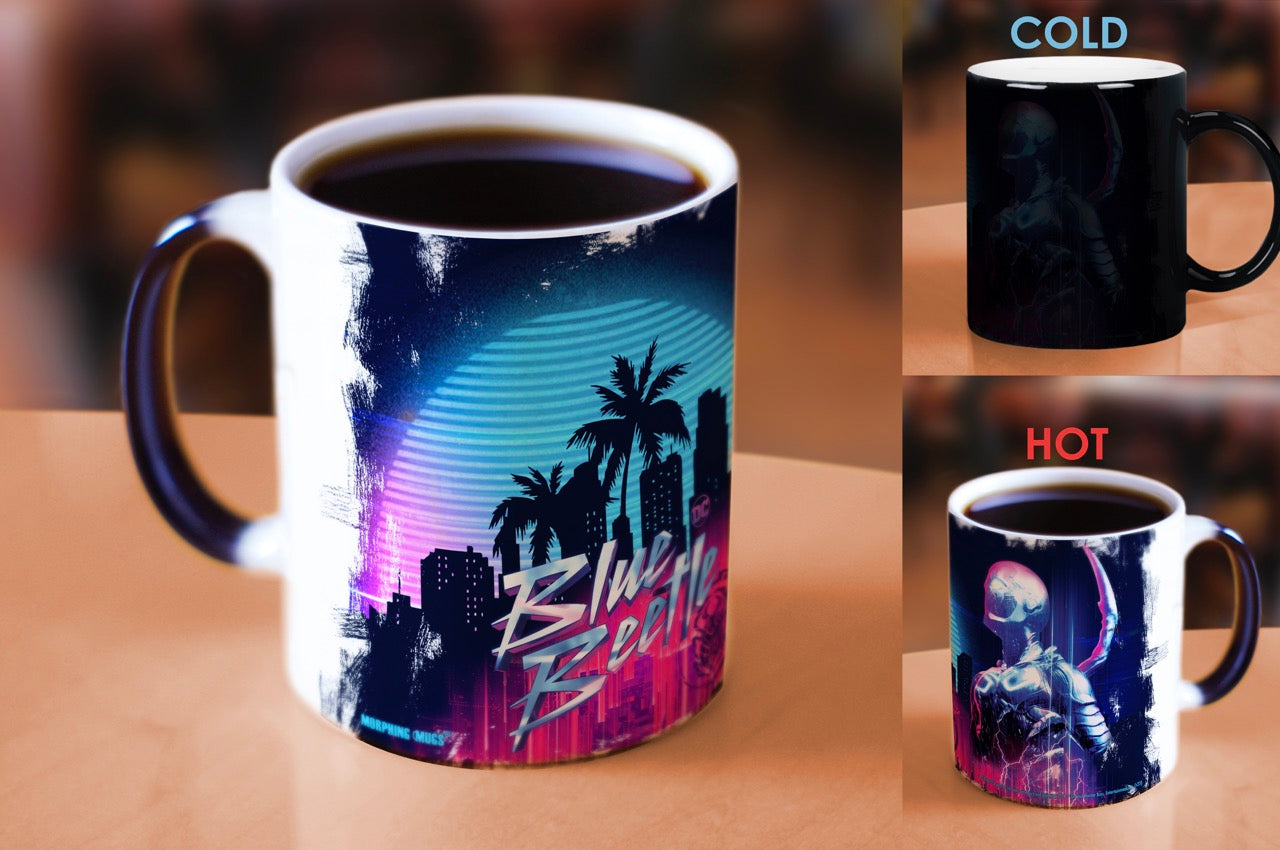 Blue Beetle (Pink & Blue) 11 oz Morphing Mugs® Heat-Sensitive Mug MMUG1555