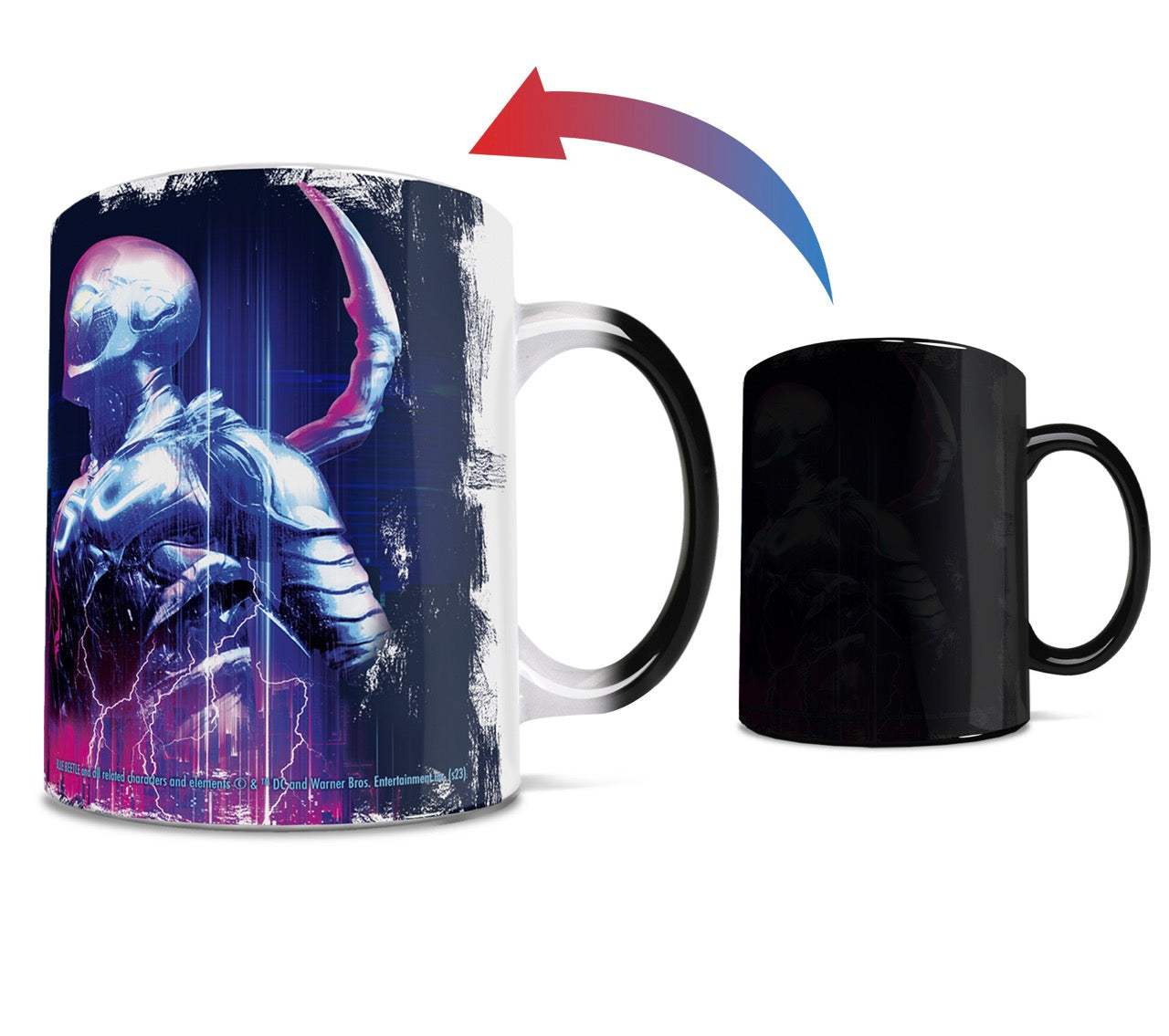 Blue Beetle (Pink & Blue) 11 oz Morphing Mugs® Heat-Sensitive Mug MMUG1555