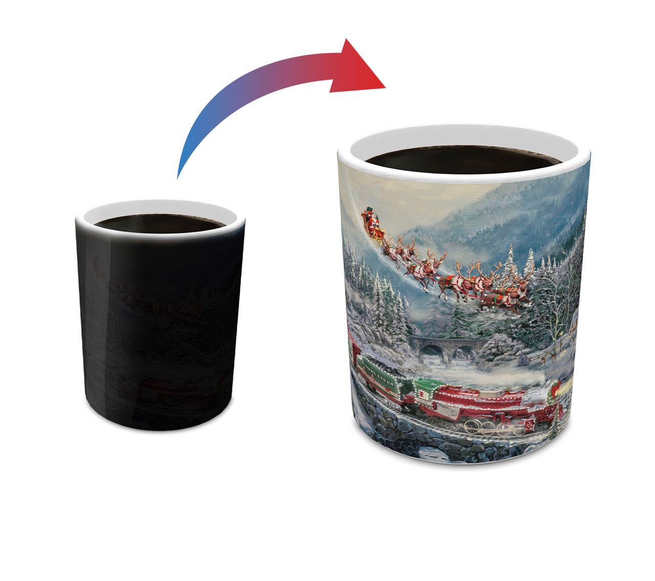 Thomas Kinkade (Lionel Train - Christmas Light Express) Morphing Mugs®  Heat-Sensitive Mug MMUG1594