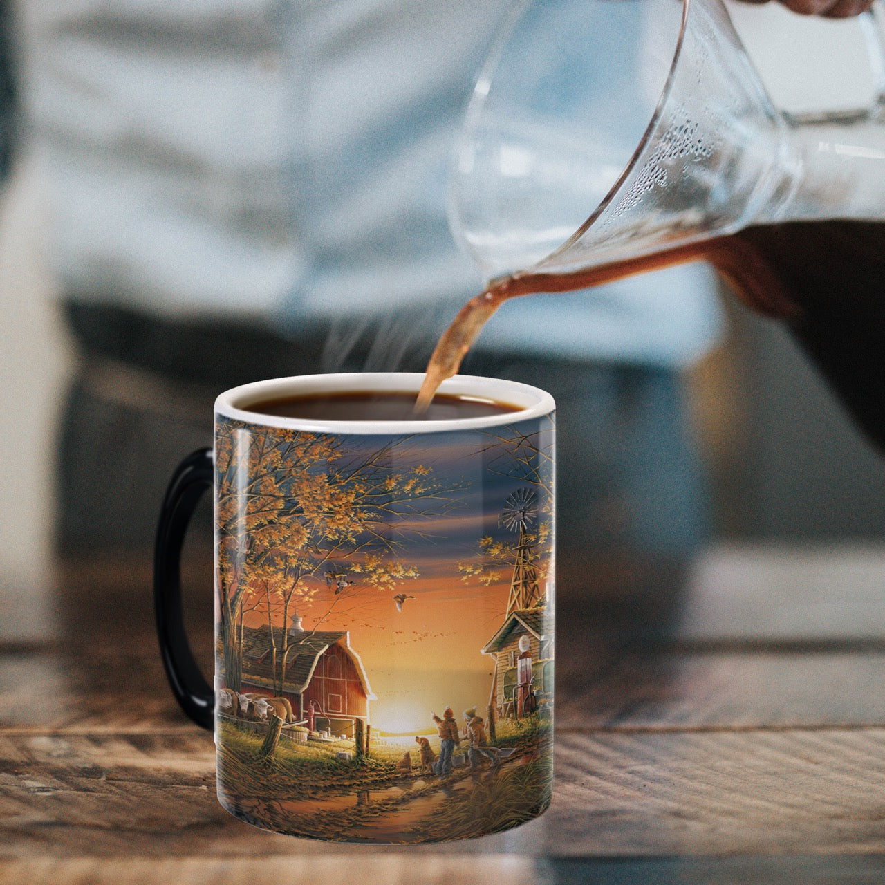 Wild Wings (Morning Surprise - Red Tractor) Morphing Mugs®  Heat-Sensitive Mug MMUG1602