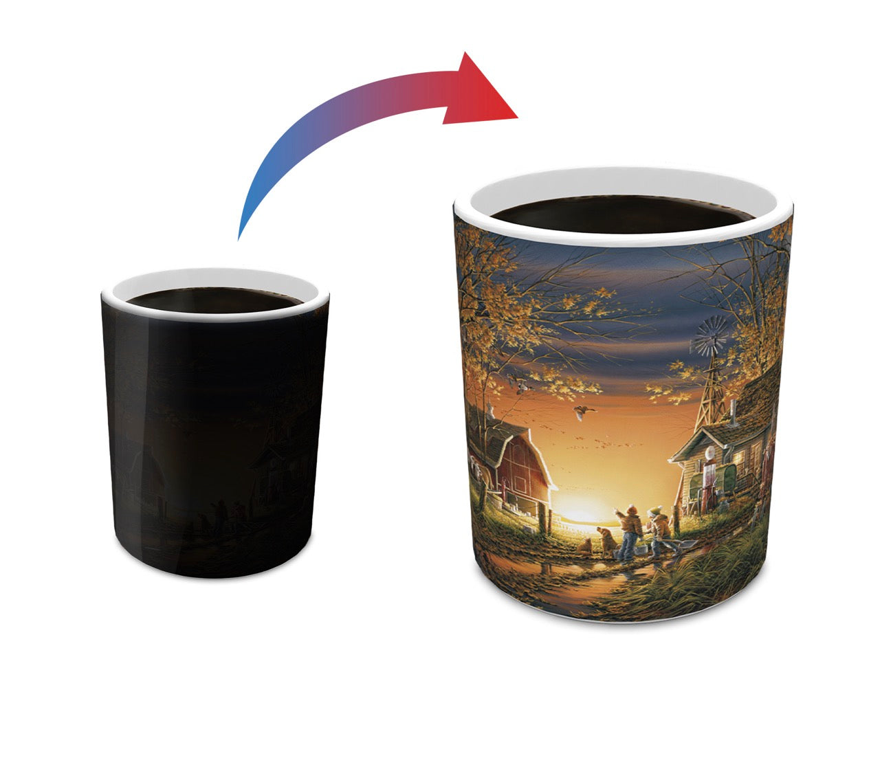 Wild Wings (Morning Surprise - Red Tractor) Morphing Mugs®  Heat-Sensitive Mug MMUG1602