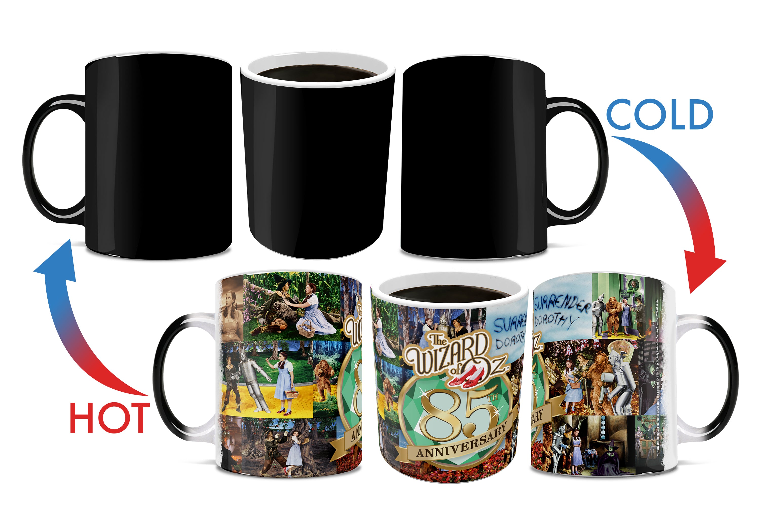 The Wizard of Oz (85th Anniversary - Iconic Scene Collage) Morphing Mugs® Heat- Sensitive Mug MMUG1620