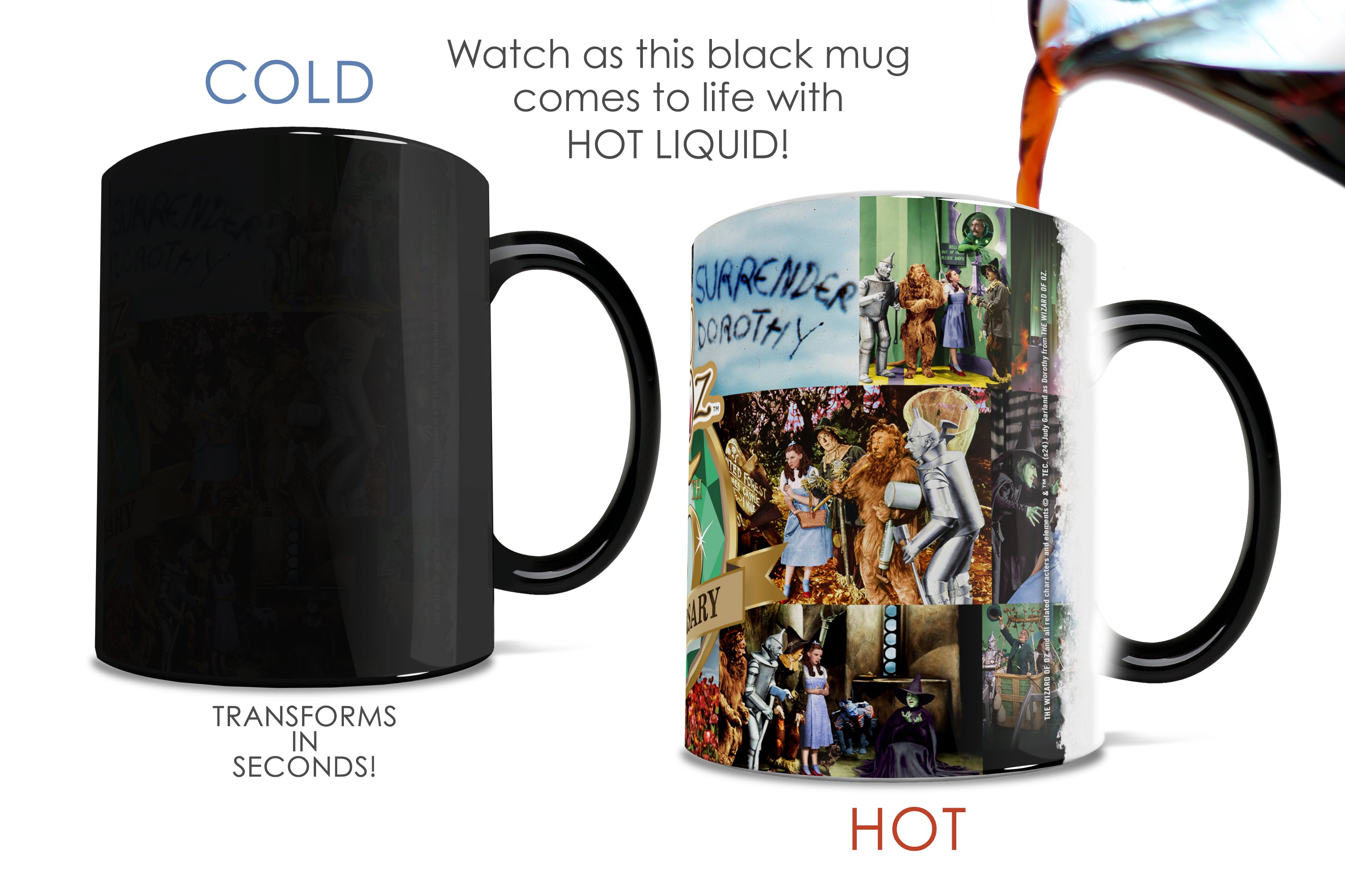 The Wizard of Oz (85th Anniversary - Iconic Scene Collage) Morphing Mugs® Heat- Sensitive Mug MMUG1620