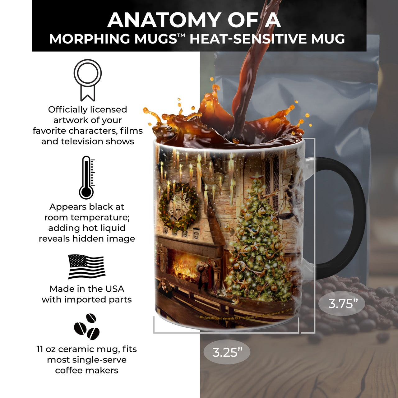 Harry Potter™ Thomas Kinkade Studios (Great Hall) Morphing Mugs® Heat-Sensitive Mug MMUG1669